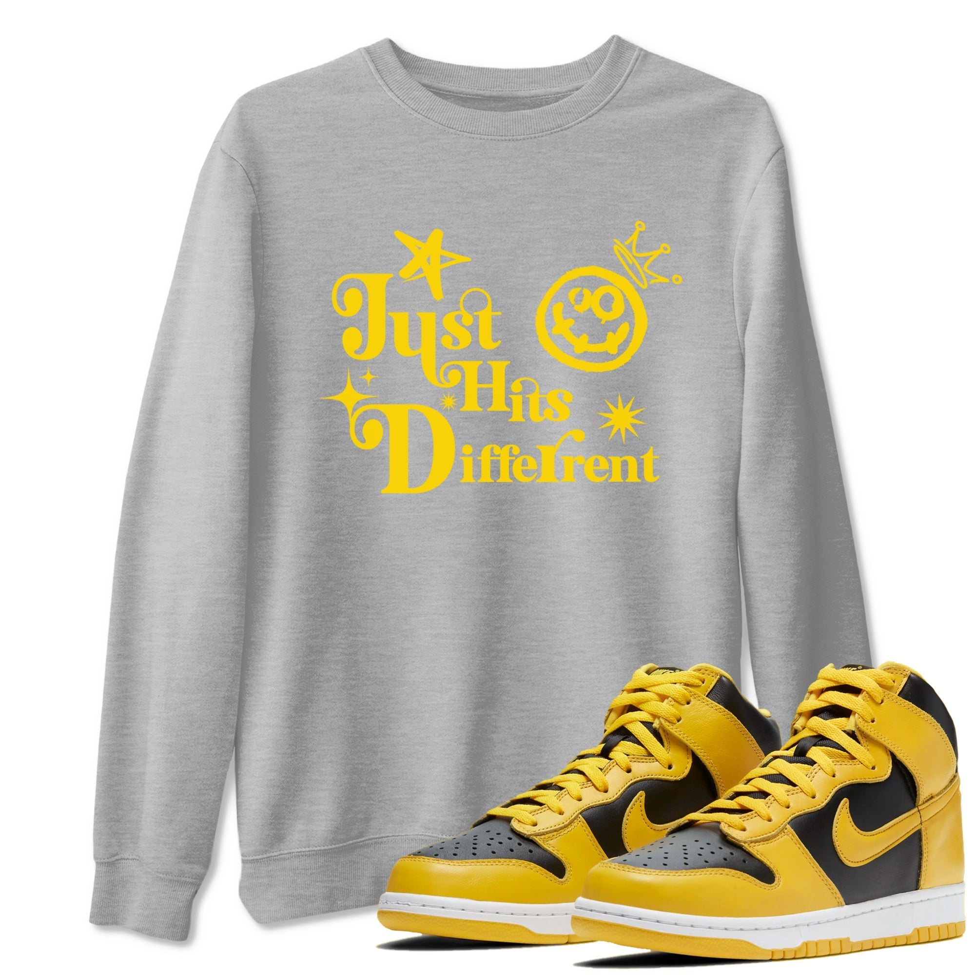 Just Hits Different snkmatch Tees - Dunk High Pollen