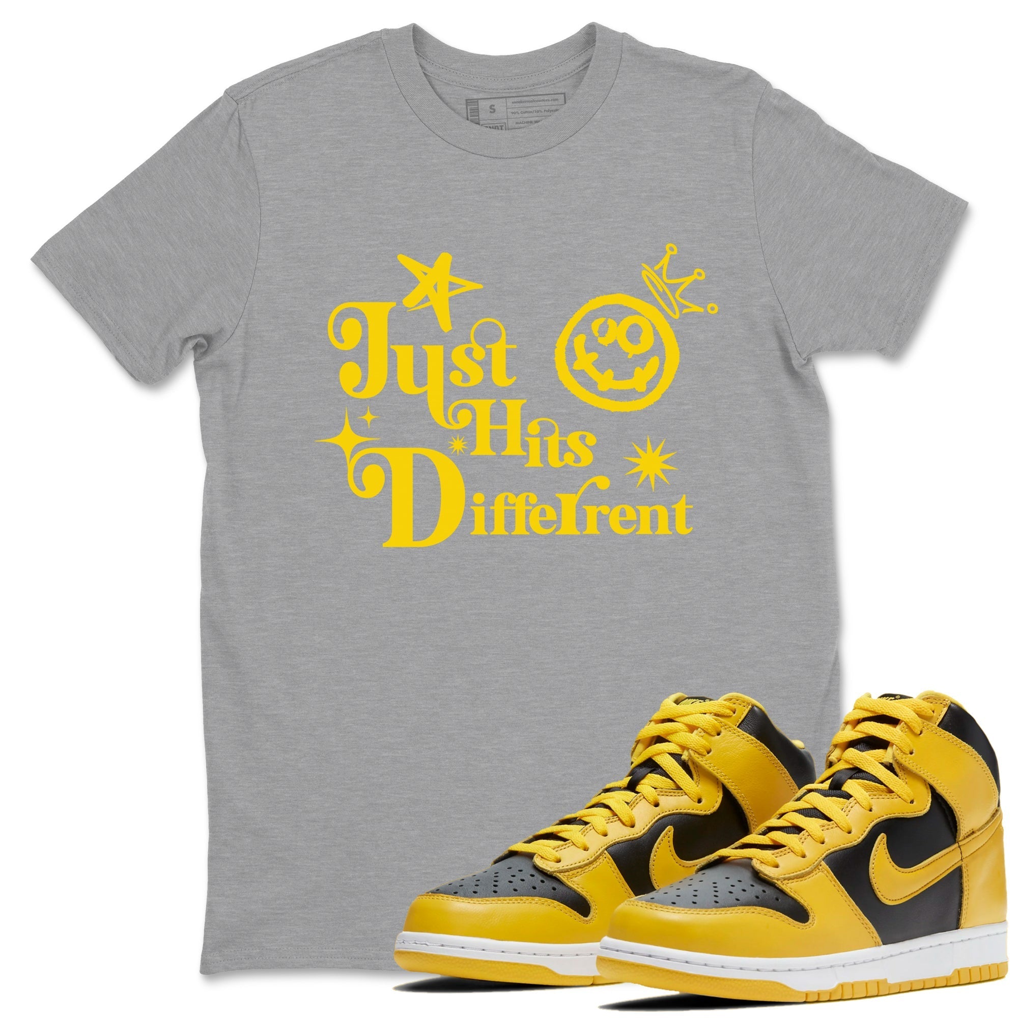 Just Hits Different snkmatch Tees - Dunk High Pollen