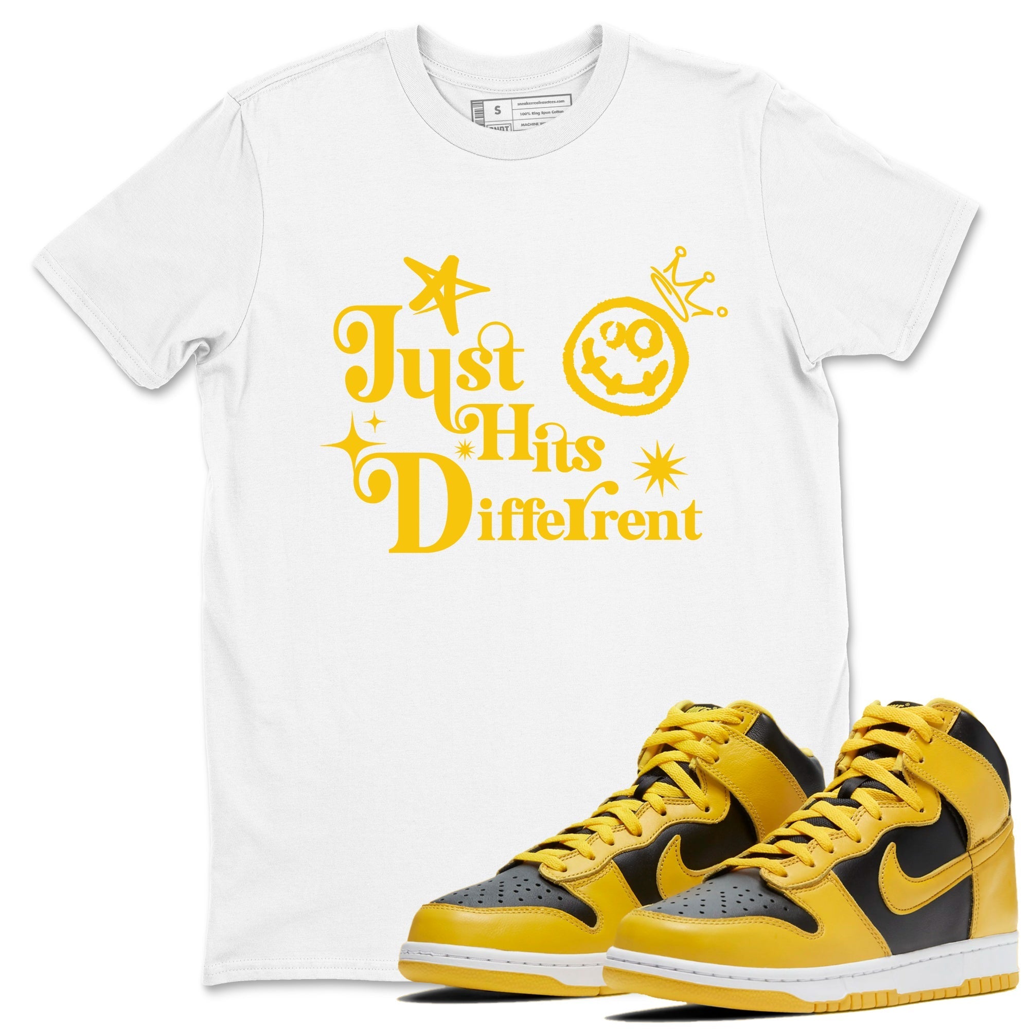 Just Hits Different snkmatch Tees - Dunk High Pollen