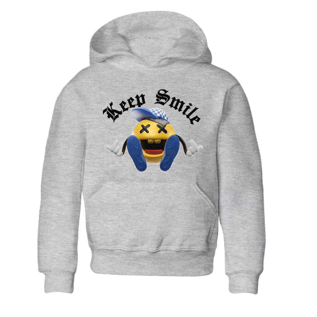 Keep Smiling Kids Tops - Air Jordan 1 Game Royal Varsity Maize