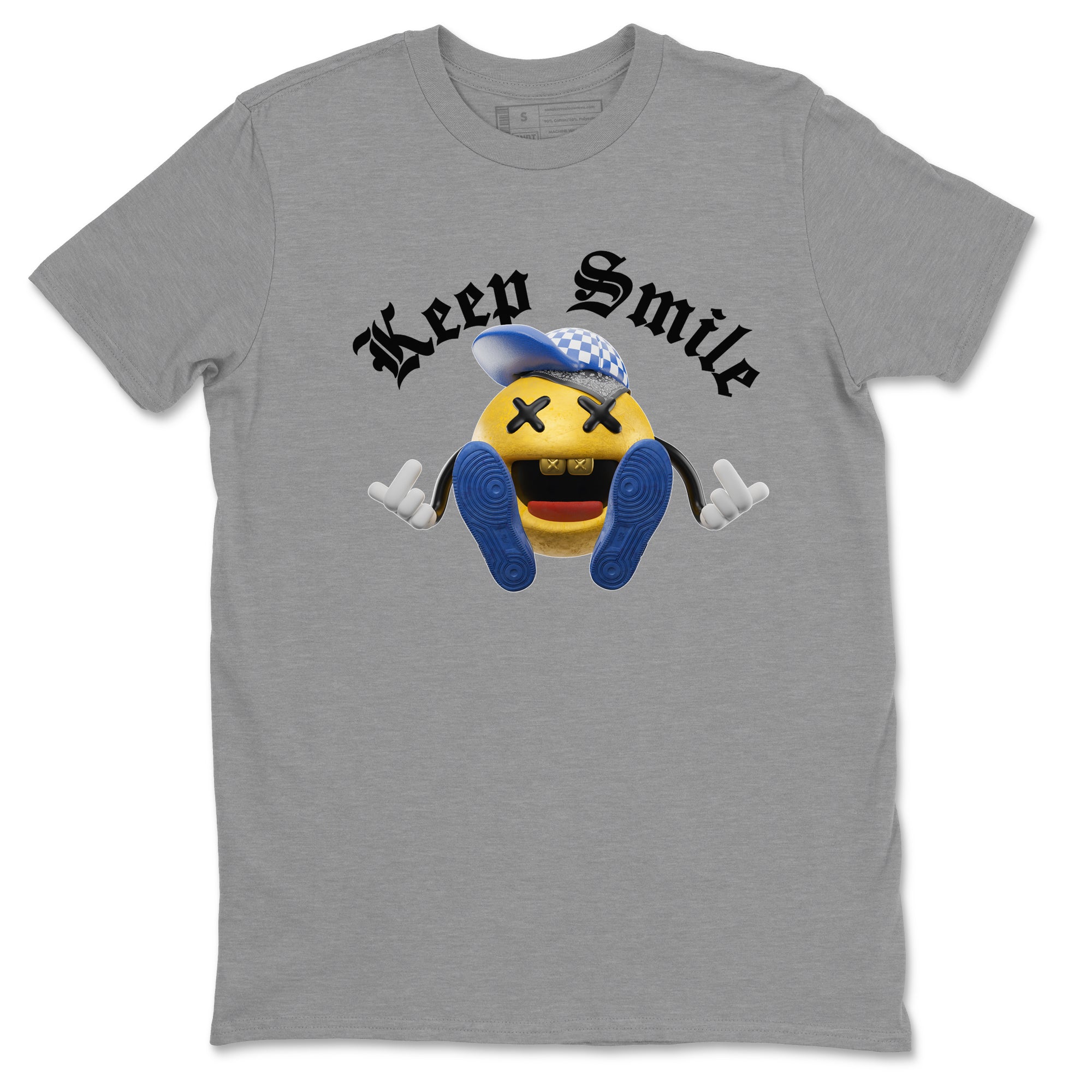Keep Smiling Unisex Tops - Air Jordan 1 Game Royal Varsity Maize