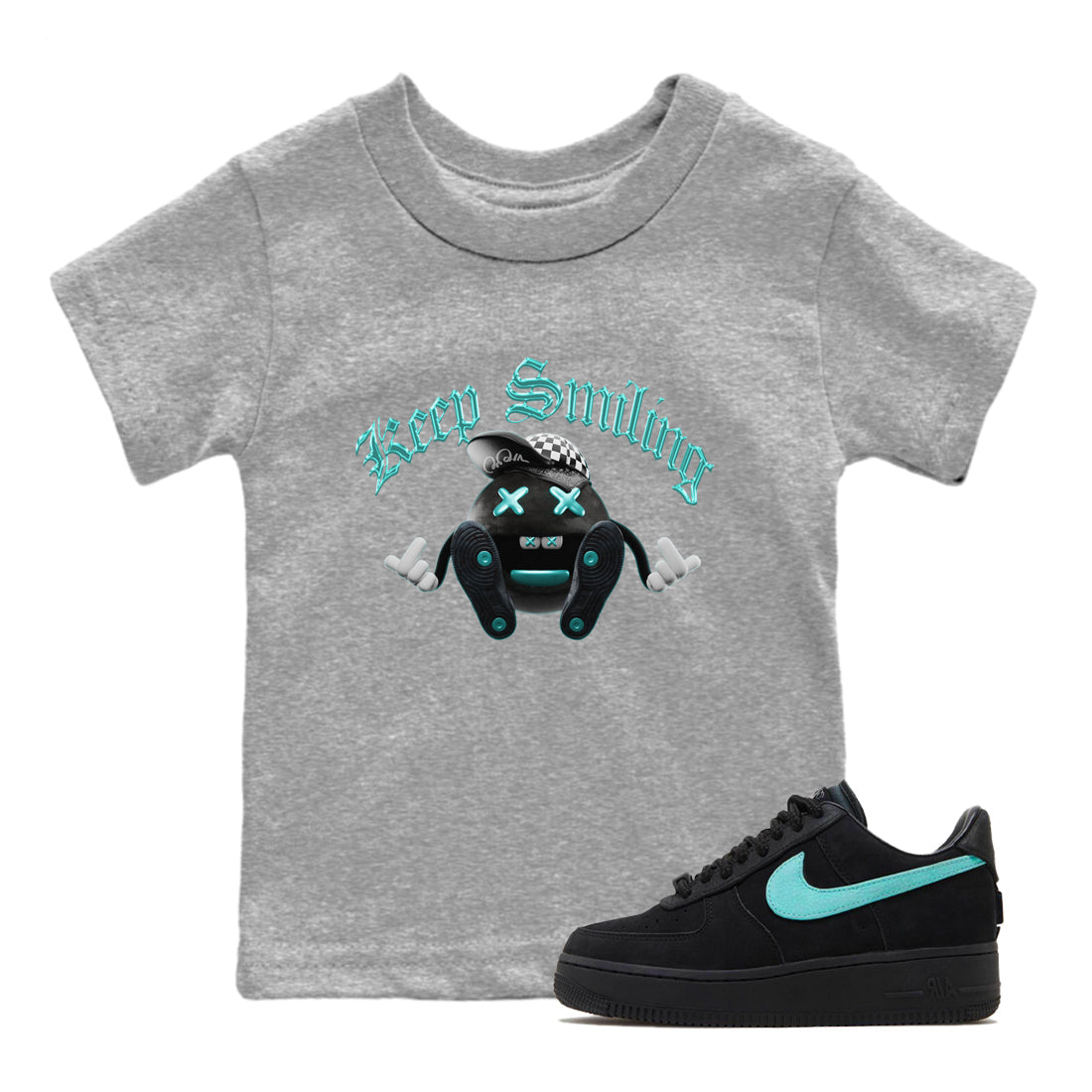 Keep Smiling Kids Tops - Air Force 1 Tiffany