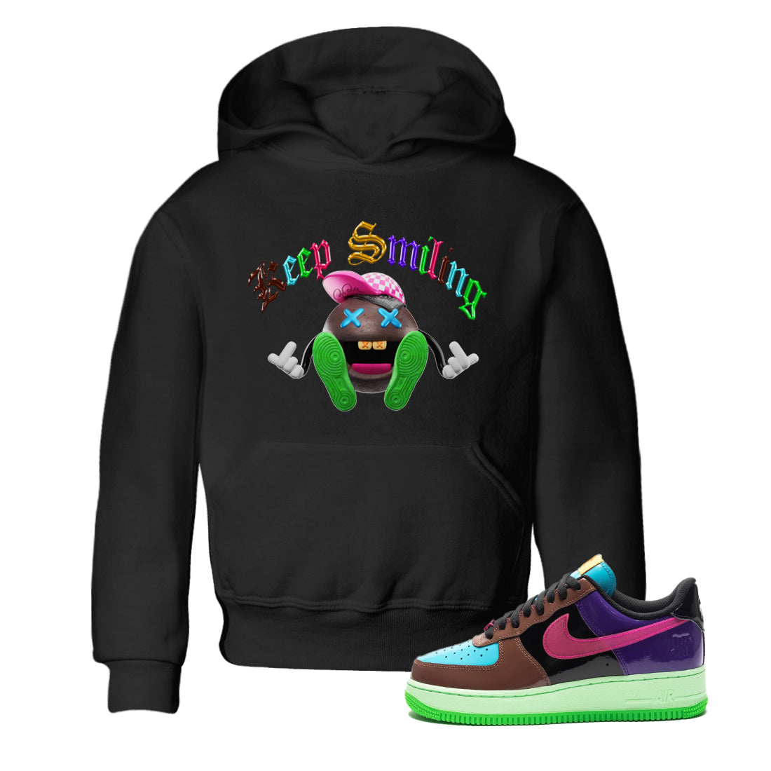 Keep Smiling Kids Tops - Air Force 1 Undefeated Fauna Brown