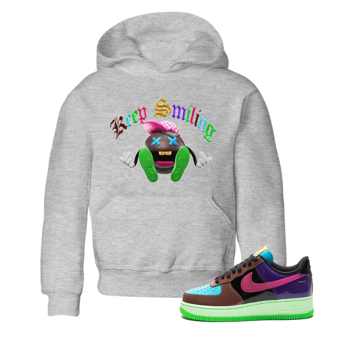 Keep Smiling Kids Tops - Air Force 1 Undefeated Fauna Brown