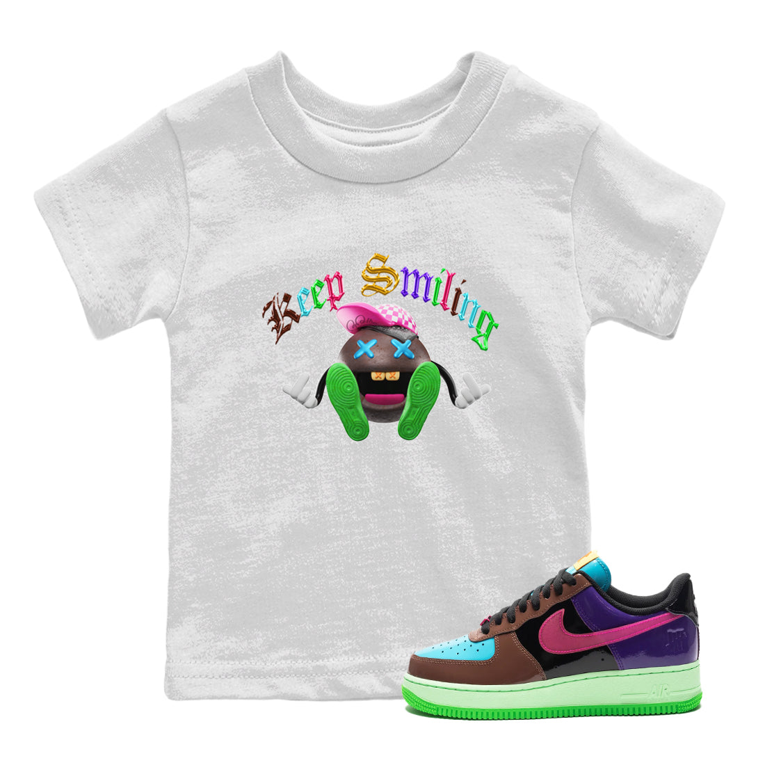 Keep Smiling Kids Tops - Air Force 1 Undefeated Fauna Brown