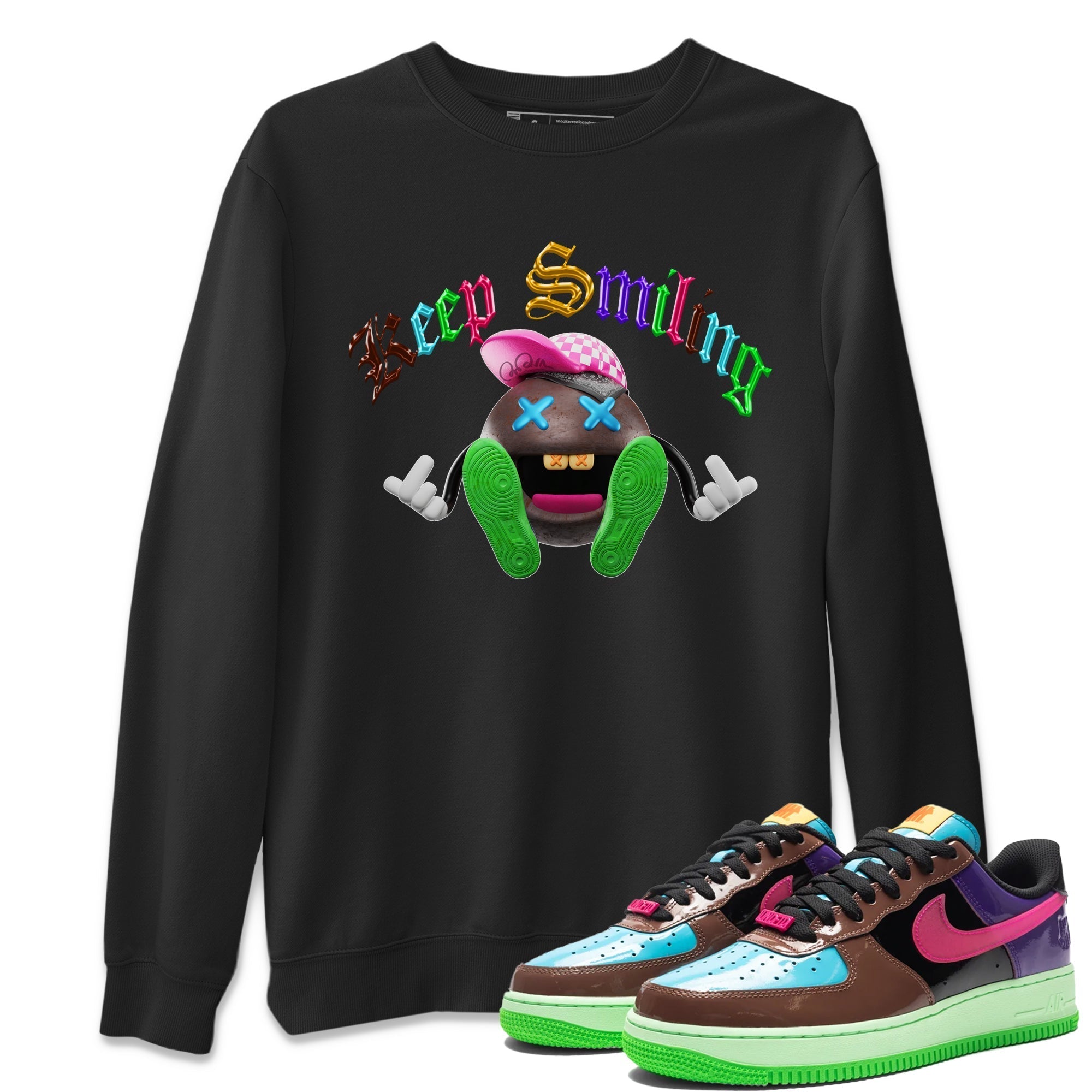 Keep Smiling Unisex Tops - Air Force 1 Undefeated Fauna Brown