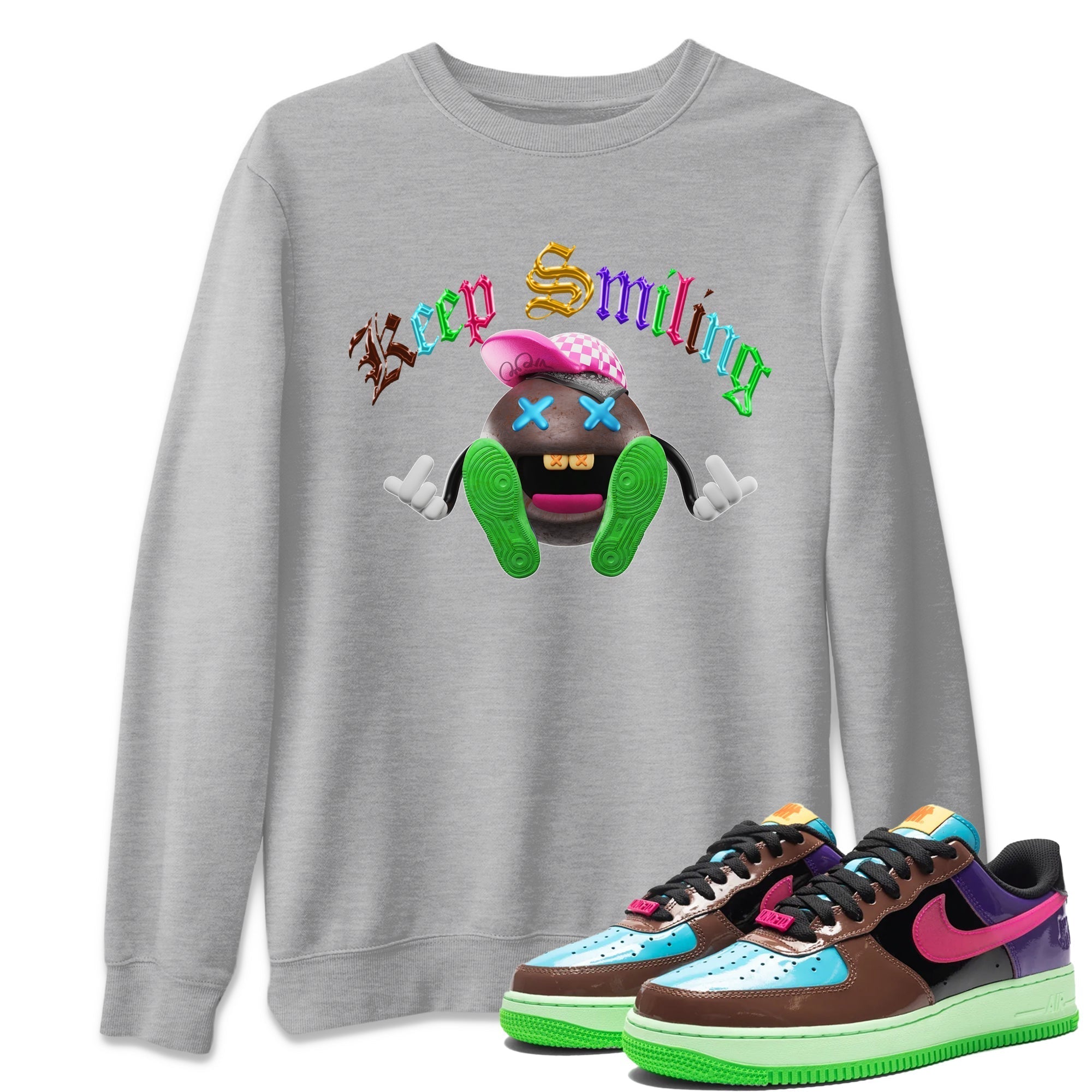 Keep Smiling Unisex Tops - Air Force 1 Undefeated Fauna Brown