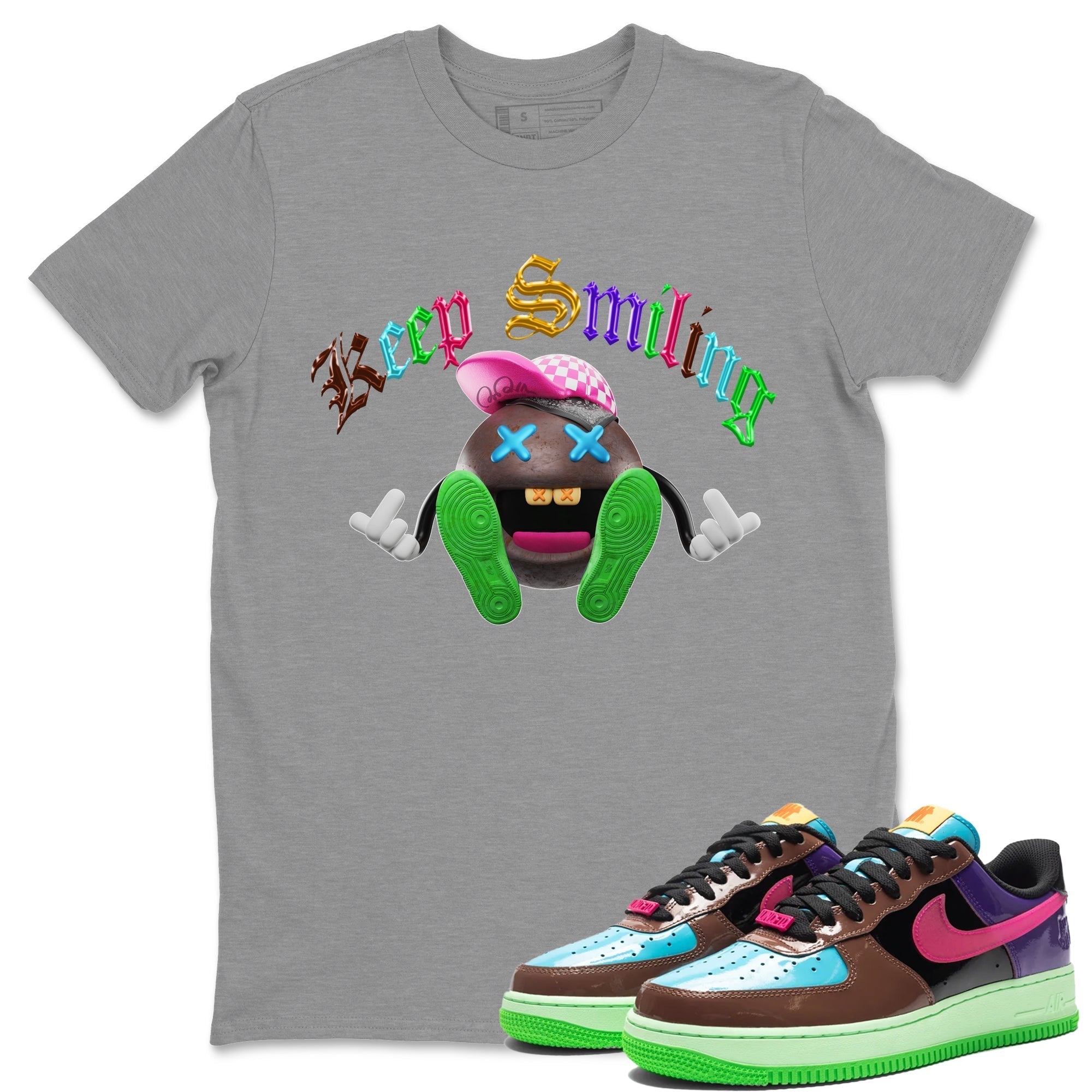Keep Smiling Unisex Tops - Air Force 1 Undefeated Fauna Brown
