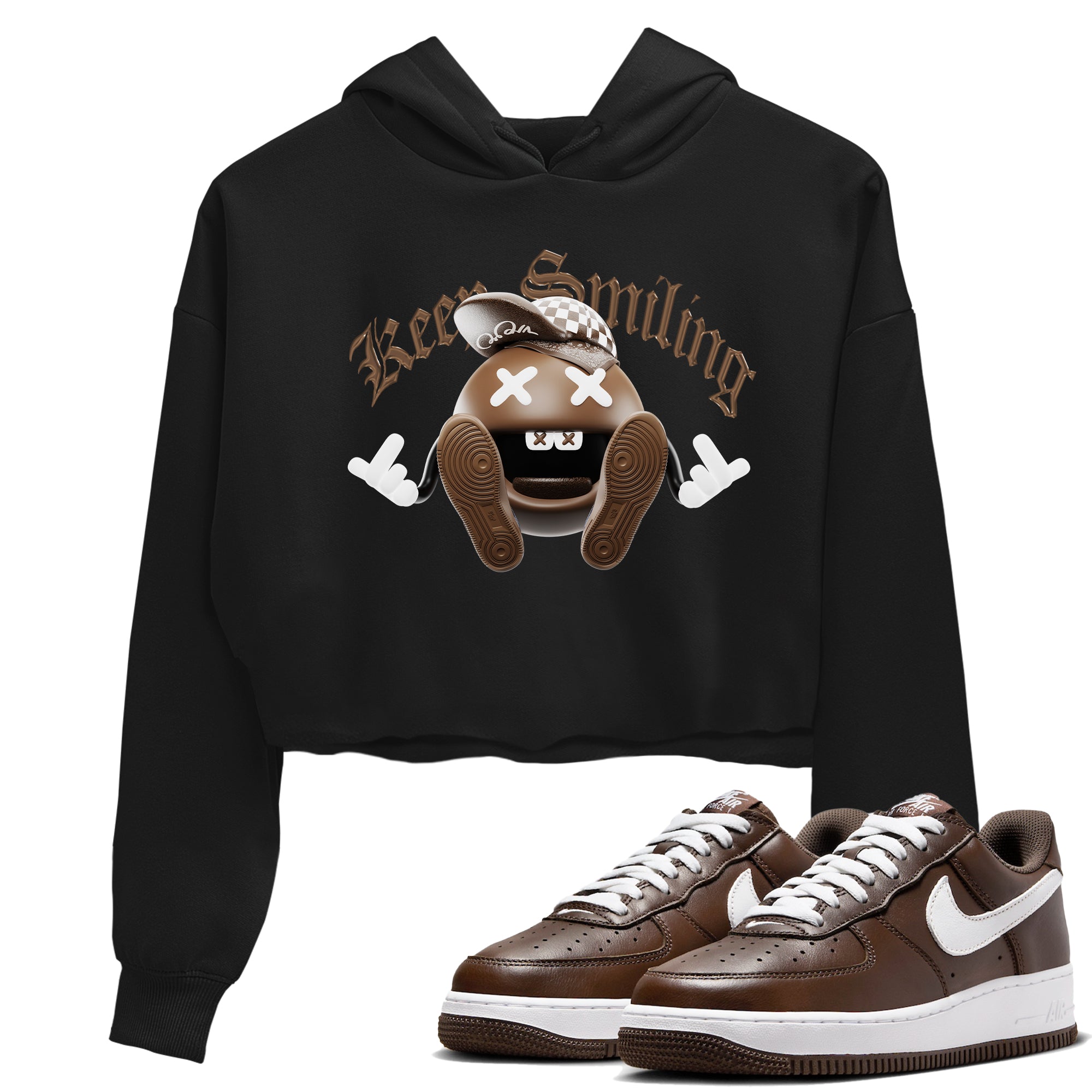 Keep Smiling snkmatch Women's Top - Air Force 1 Chocolate