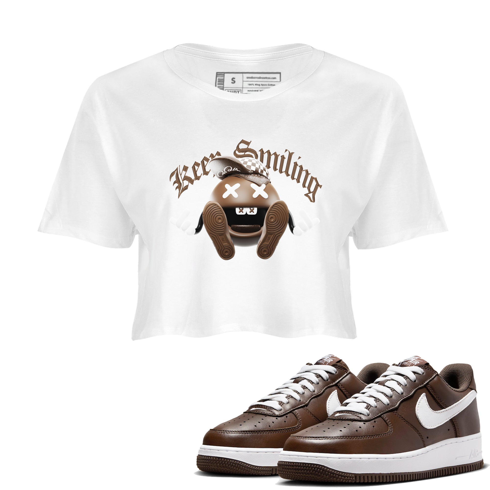 Keep Smiling snkmatch Women's Top - Air Force 1 Chocolate