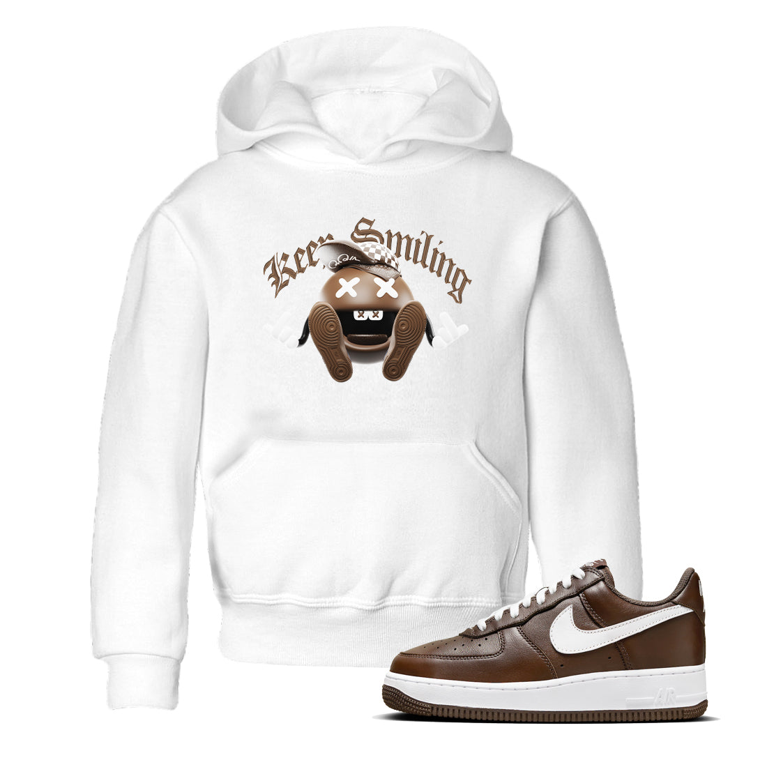 Keep Smiling snkmatch Tee Kids - Air Force 1 Chocolate