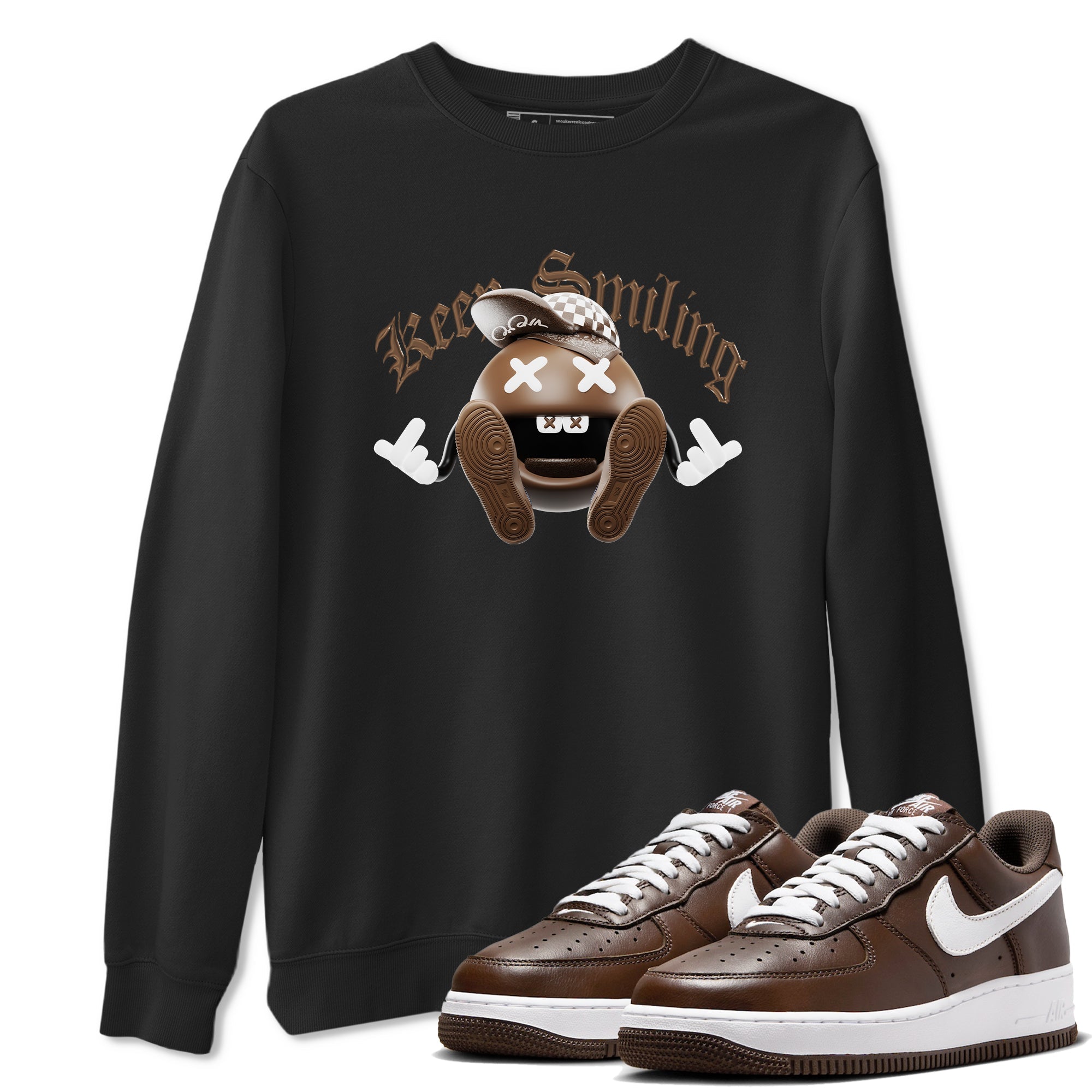 Keep Smiling snkmatch Tee - Air Force 1 Chocolate
