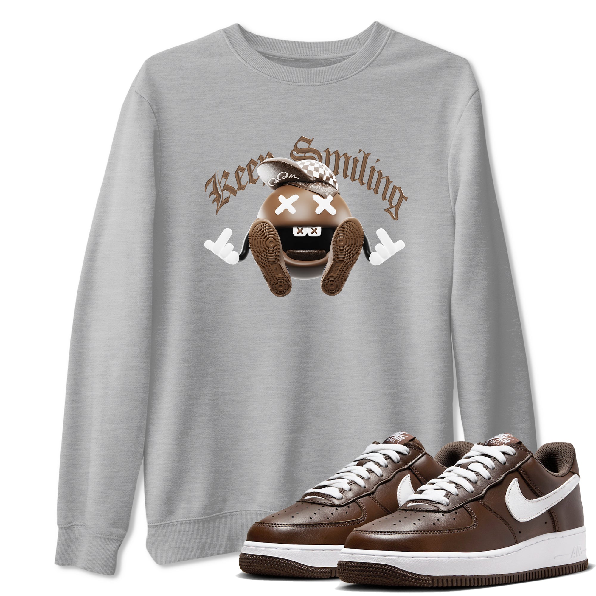 Keep Smiling snkmatch Tee - Air Force 1 Chocolate