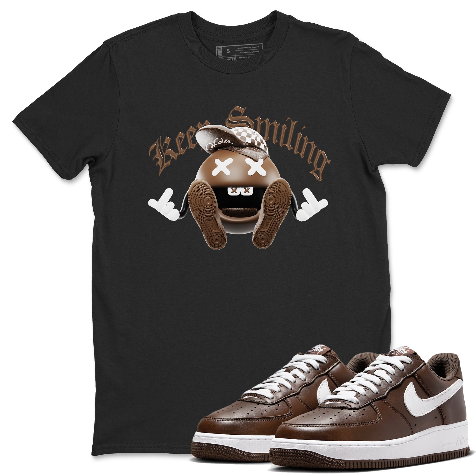 Keep Smiling snkmatch Tee - Air Force 1 Chocolate