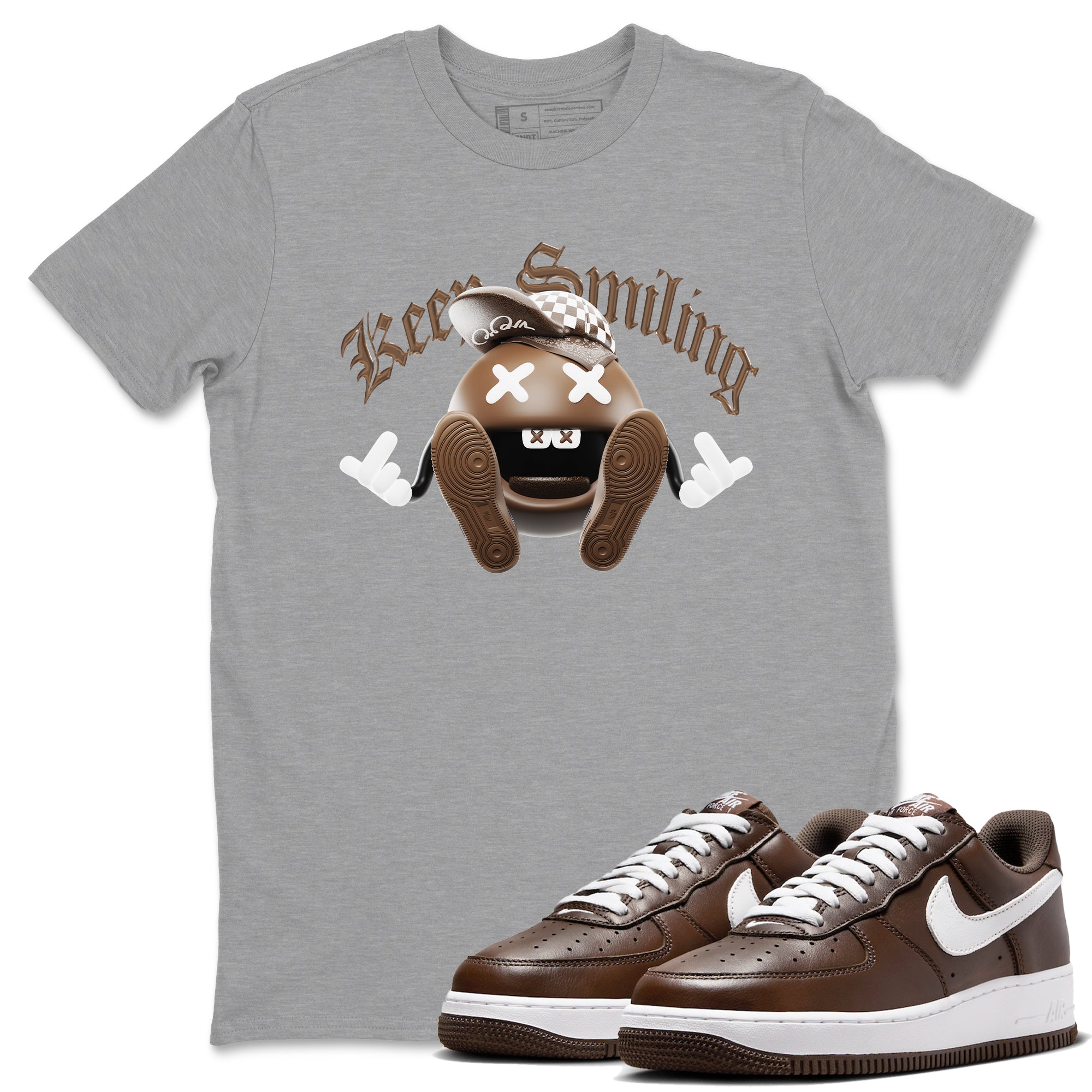 Keep Smiling snkmatch Tee - Air Force 1 Chocolate