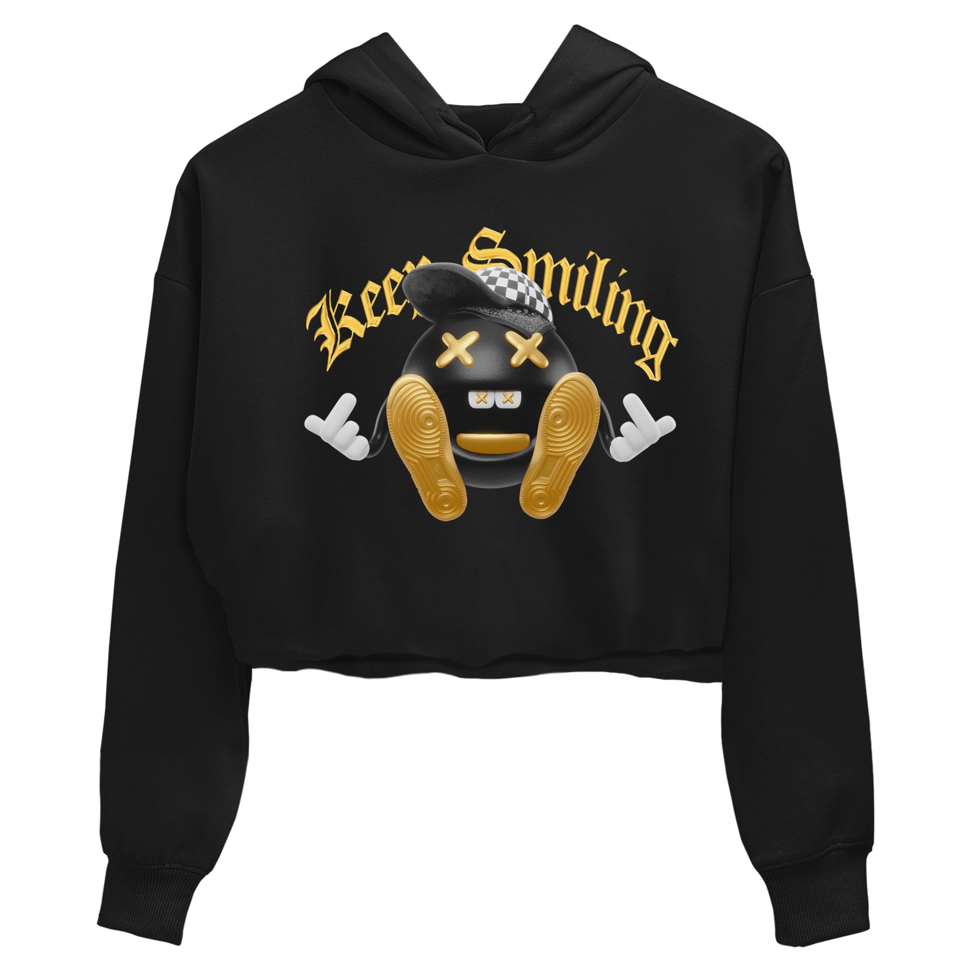 Keep Smiling snkmatch Women's Top - Air Jordan 1 Black Metallic Gold