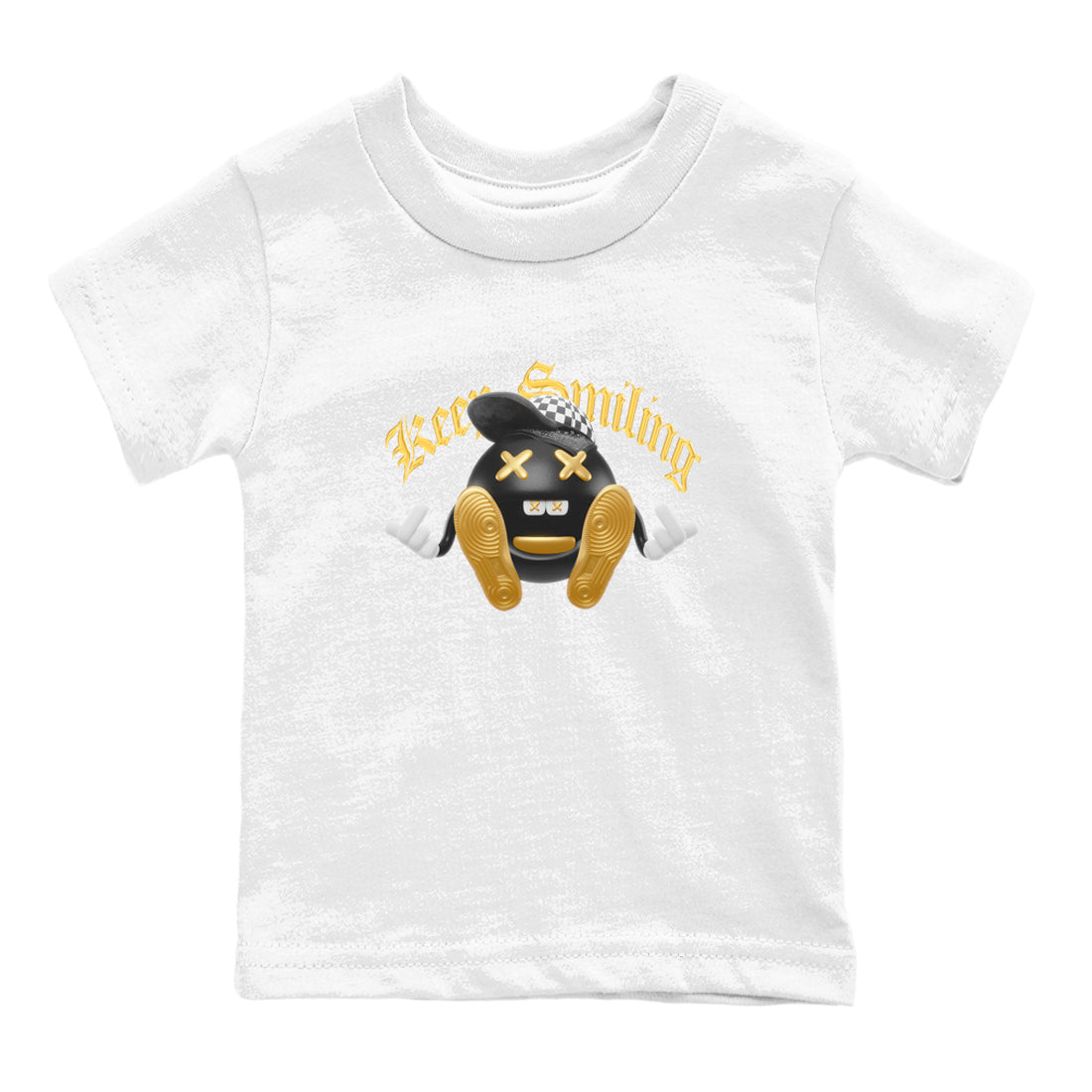 Keep Smiling snkmatch Tees Kids - Air Jordan 1 Black Metallic Gold