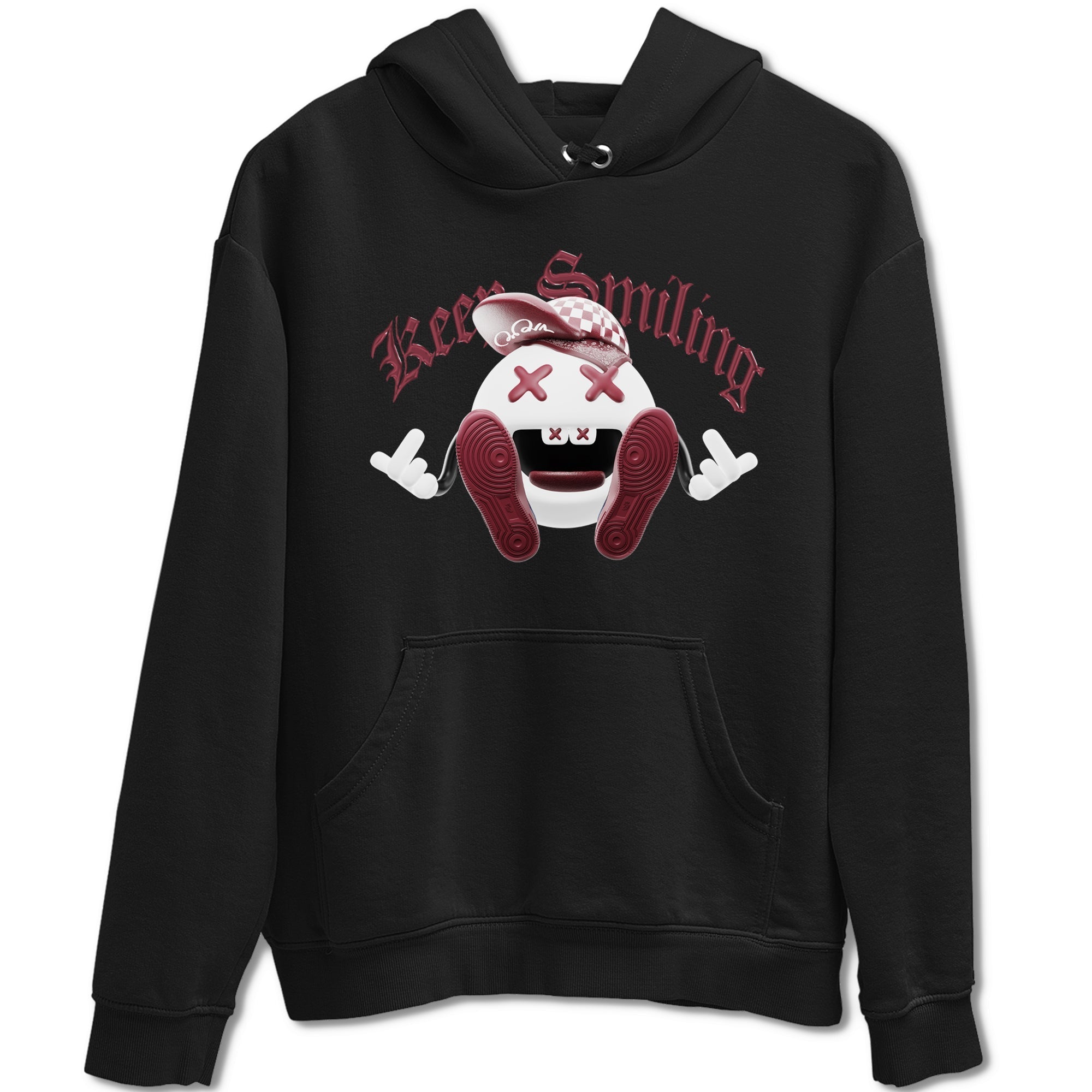 Keep Smiling snkmatch Tee - Air Jordan 1 Metallic Burgundy