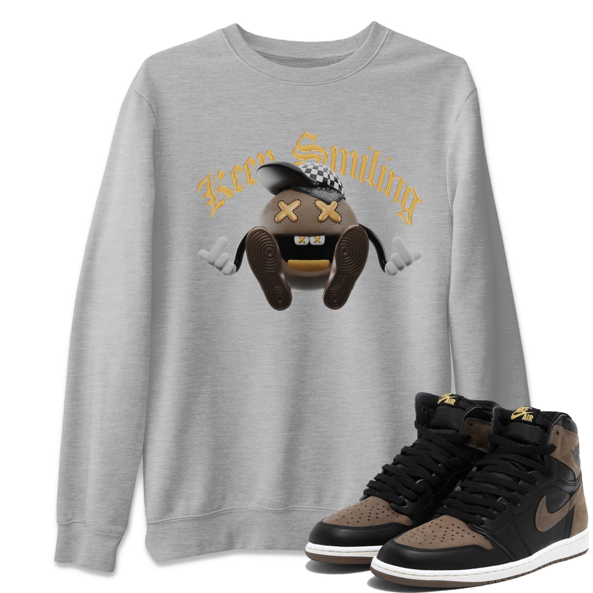 Keep Smiling snkmatch Tee - Air Jordan 1 Palomino