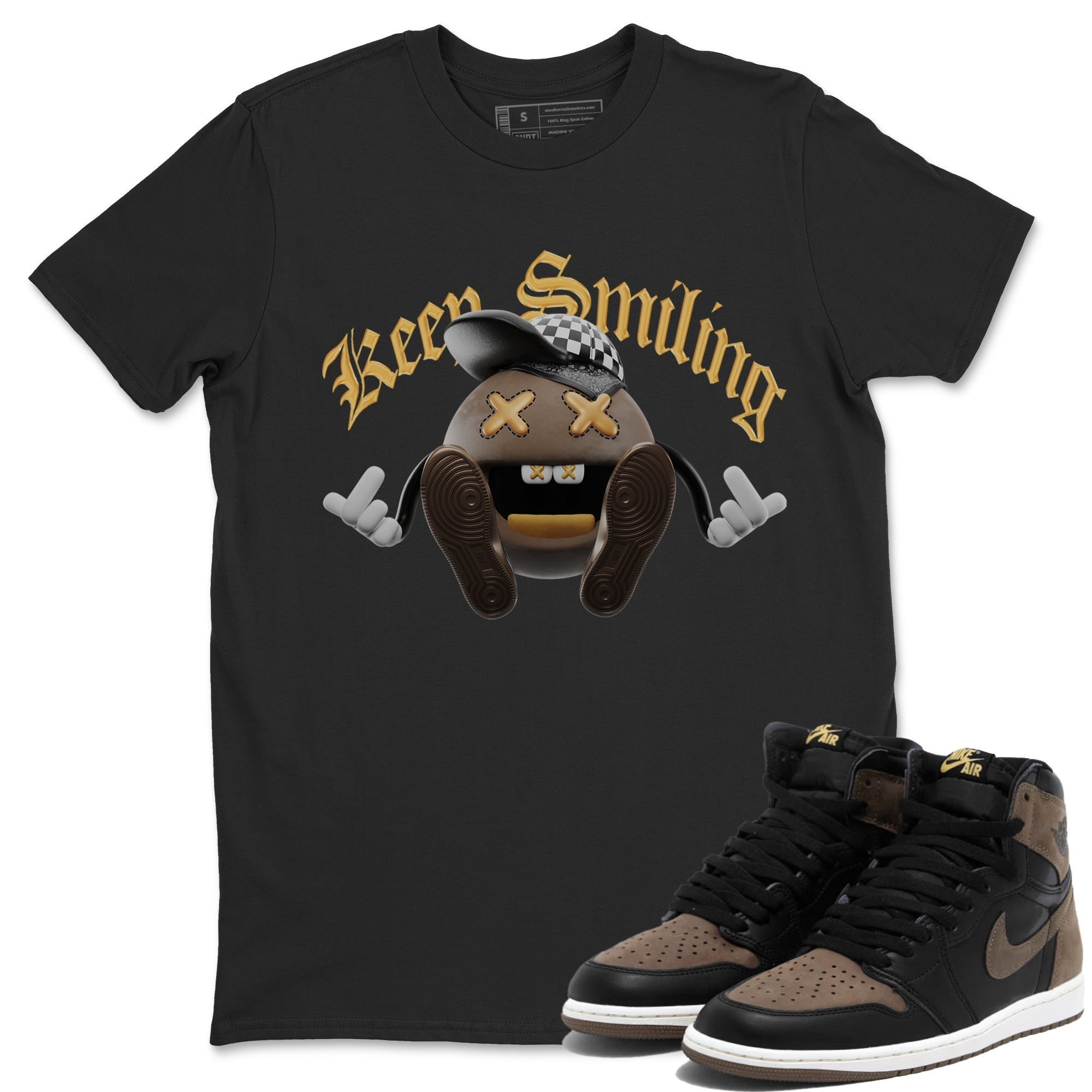 Keep Smiling snkmatch Tee - Air Jordan 1 Palomino