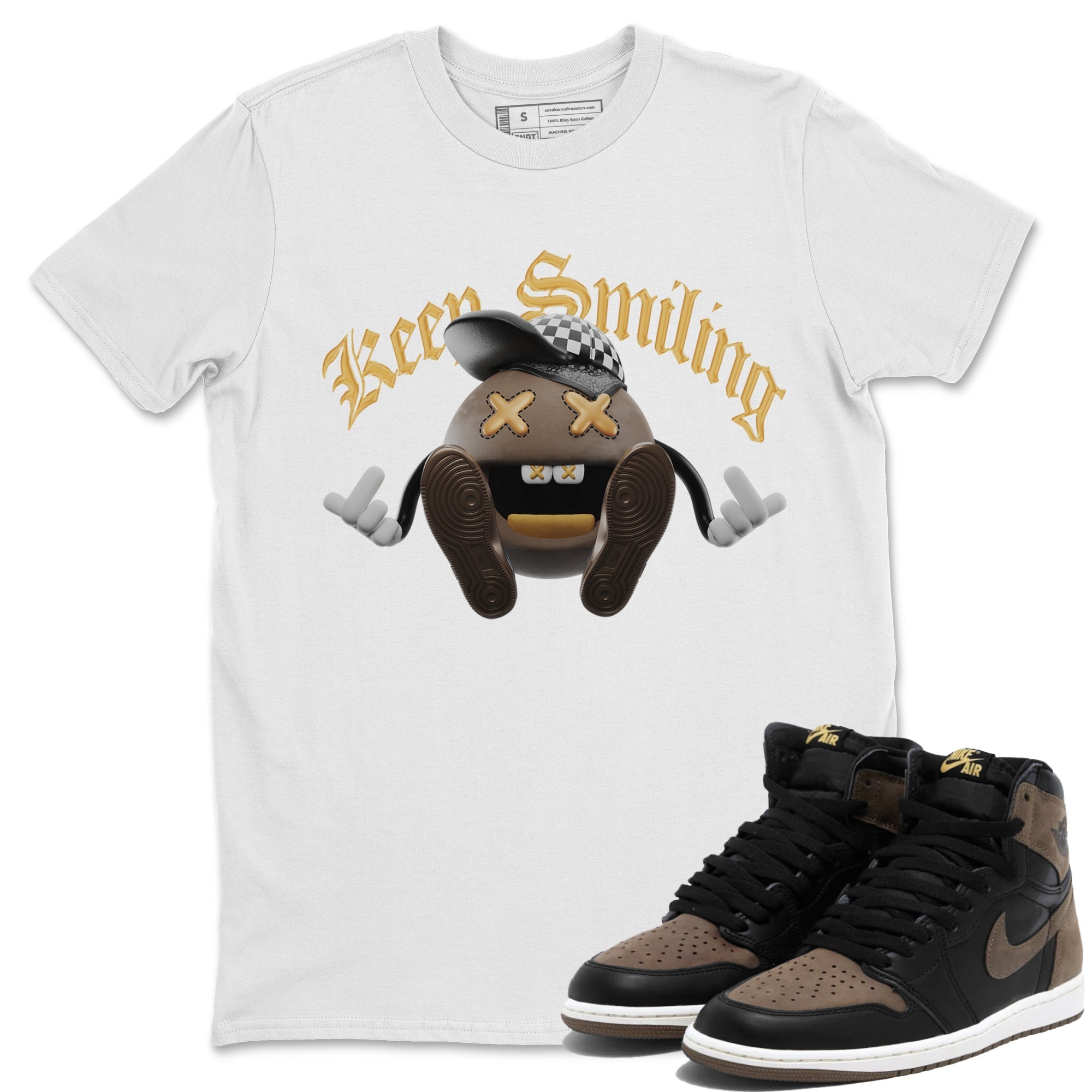 Keep Smiling snkmatch Tee - Air Jordan 1 Palomino