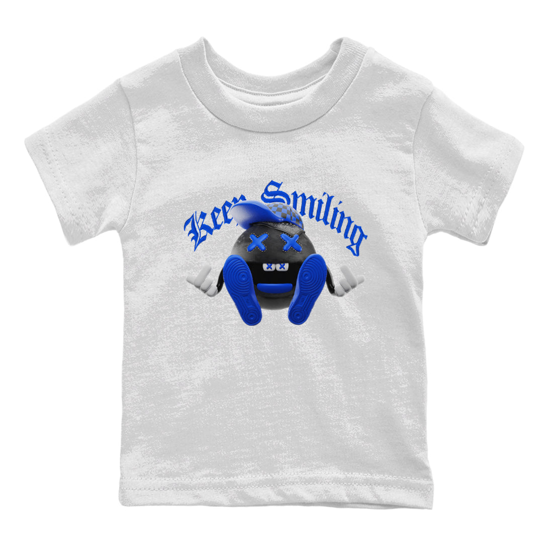 Keep Smiling snkmatch Tee Kids - Air Jordan 1 Royal Reimagined