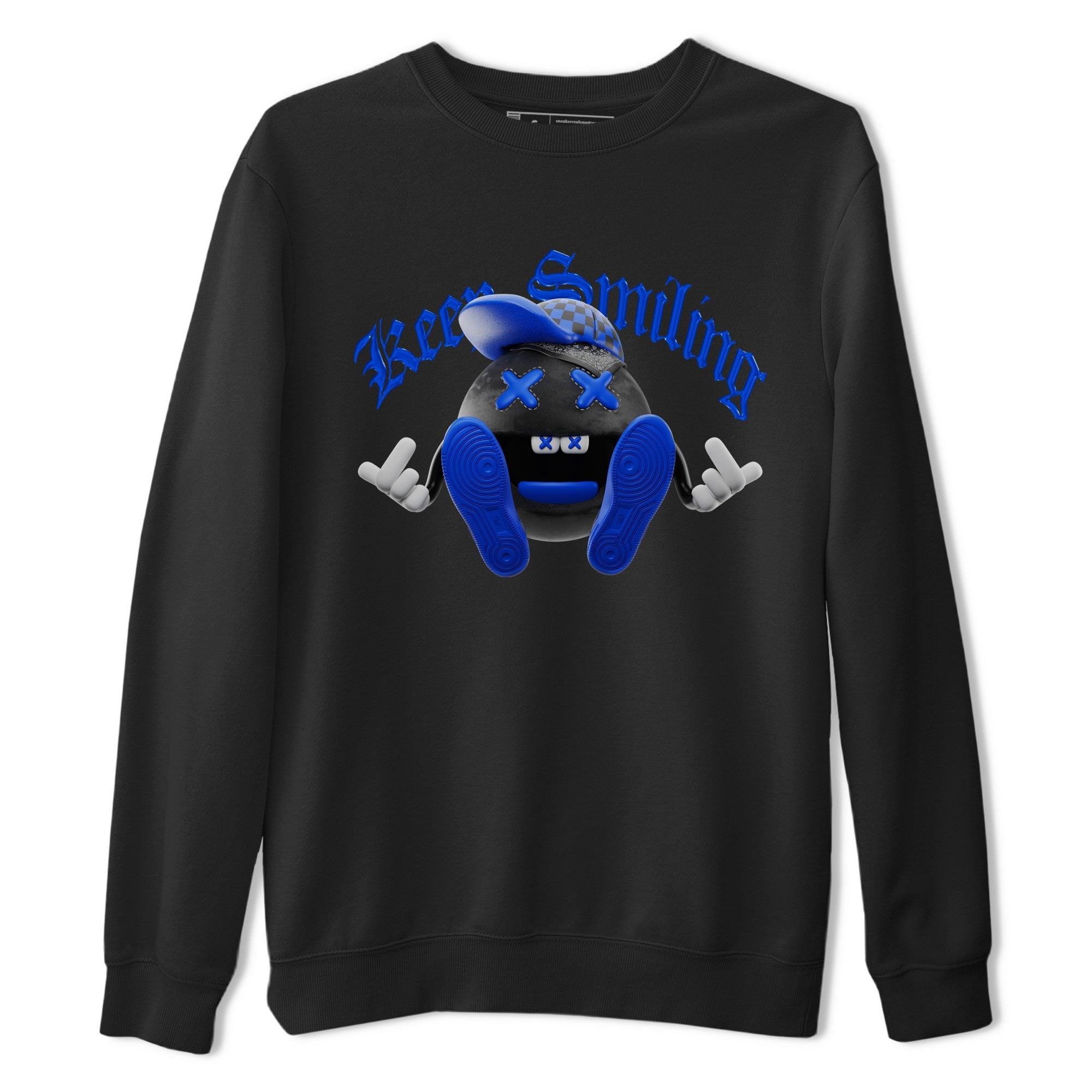 Keep Smiling snkmatch Tee - Air Jordan 1 Royal Reimagined
