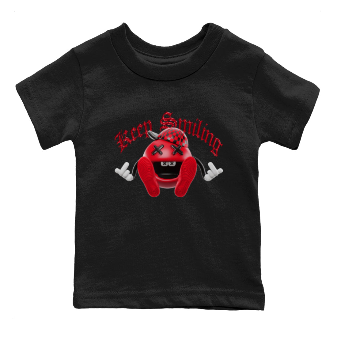 Keep Smiling Kids Tops - Air Jordan 1 Satin Bred
