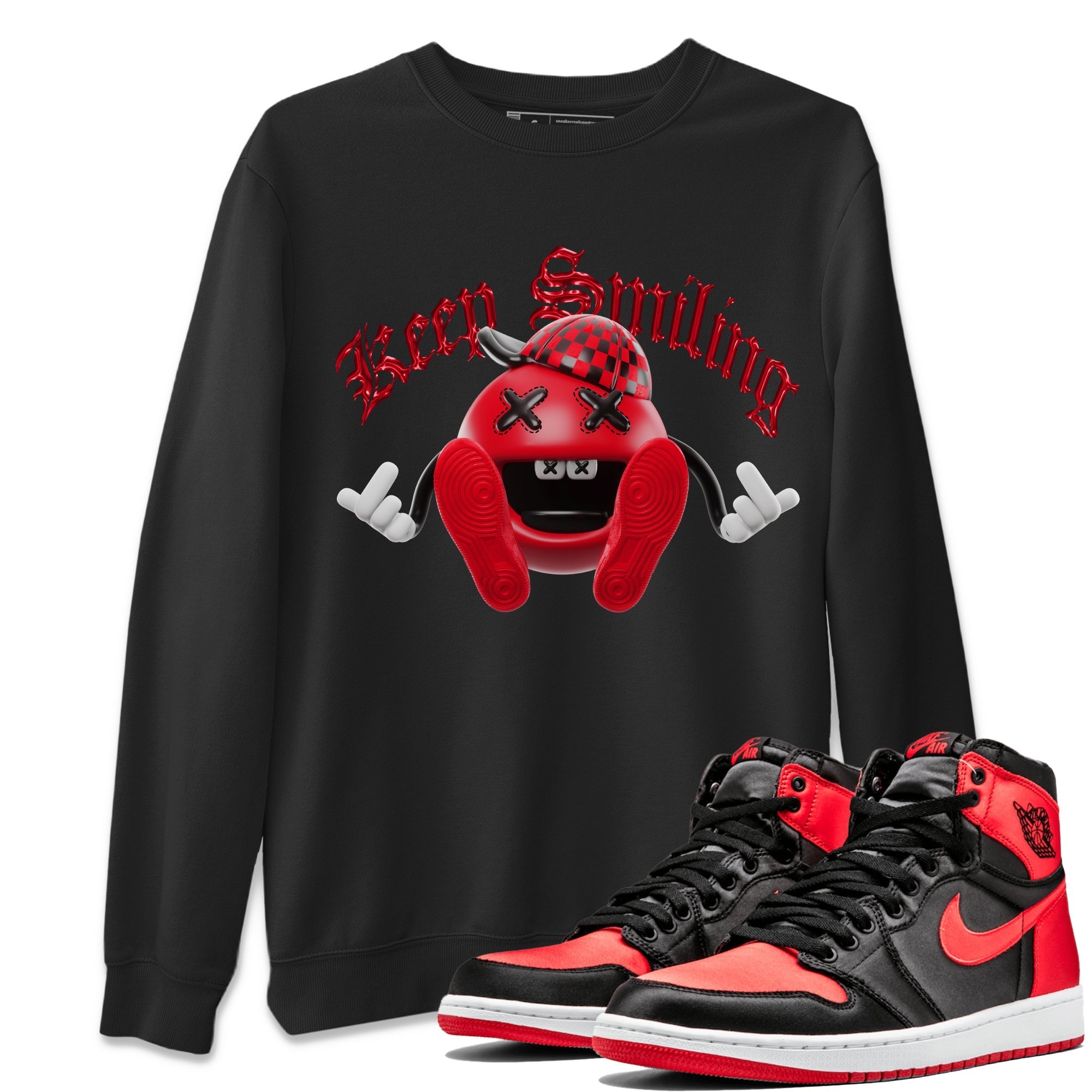 Keep Smiling Unisex Tops - Air Jordan 1 Satin Bred