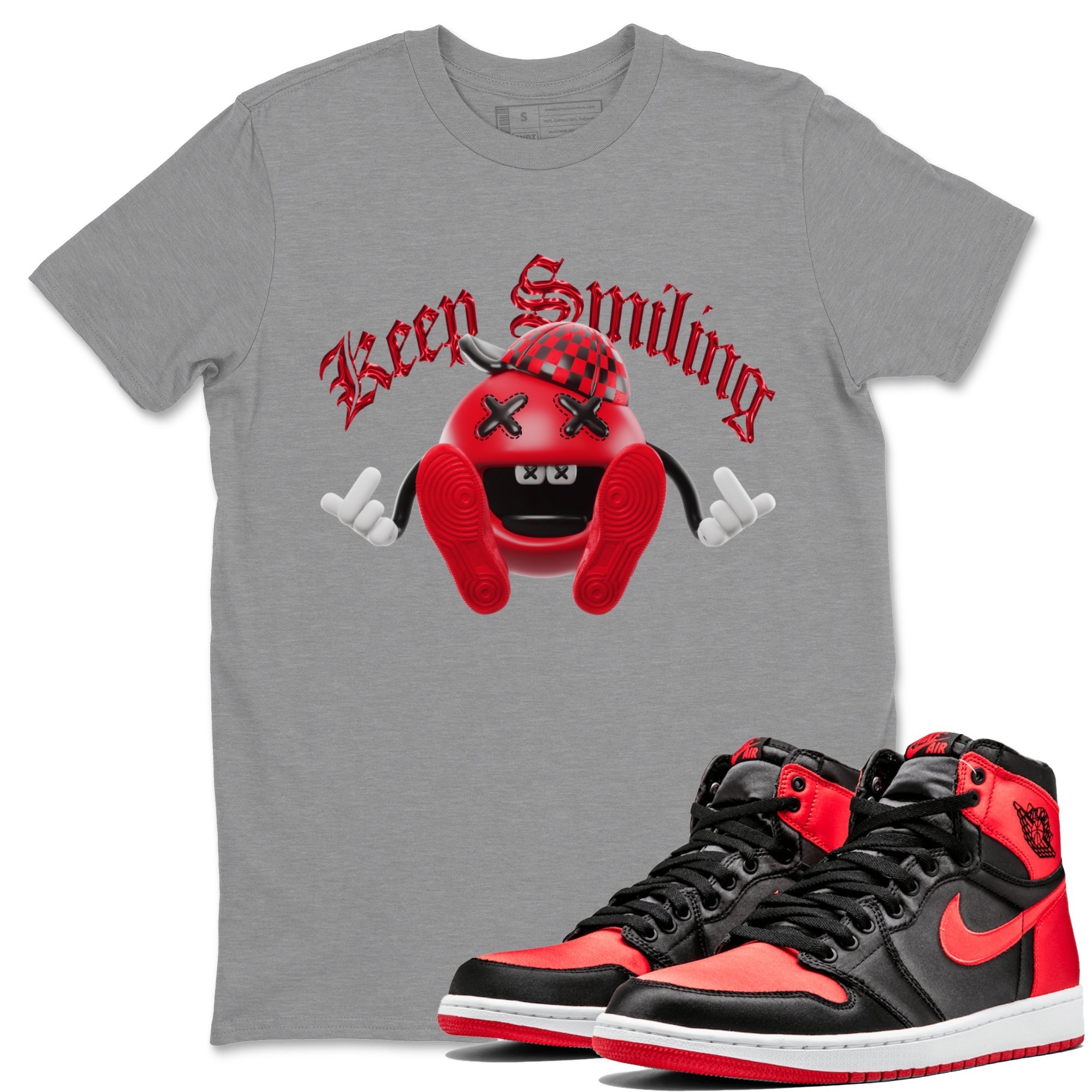 Keep Smiling Unisex Tops - Air Jordan 1 Satin Bred