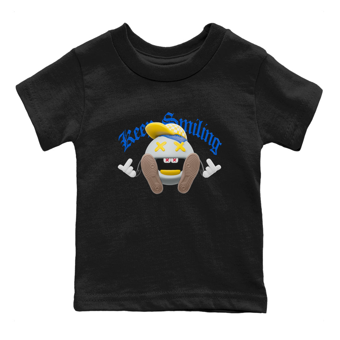 Keep Smiling snkmatch Tees Kids - Air Jordan 1 Travis Scott Canary