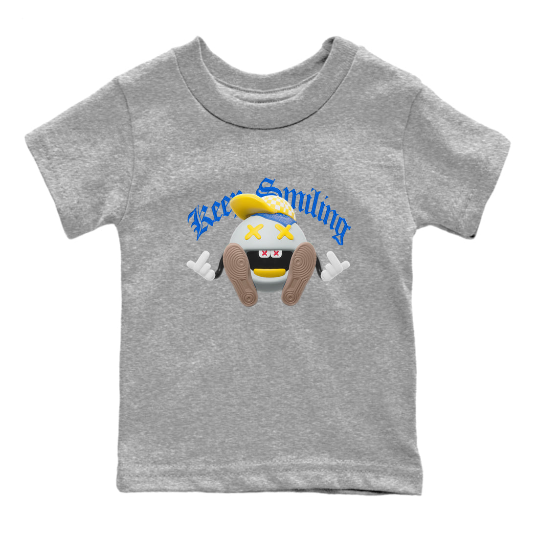Keep Smiling snkmatch Tees Kids - Air Jordan 1 Travis Scott Canary