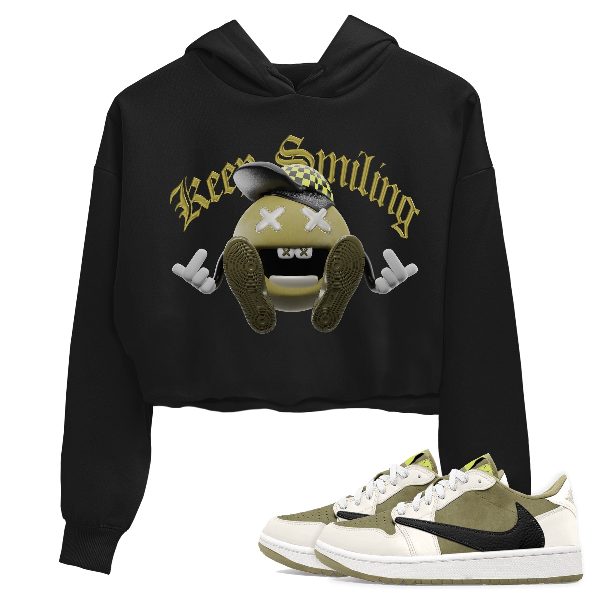 Keep Smiling snkmatch Women's Top - Air Jordan 1 Travis Scott Golf