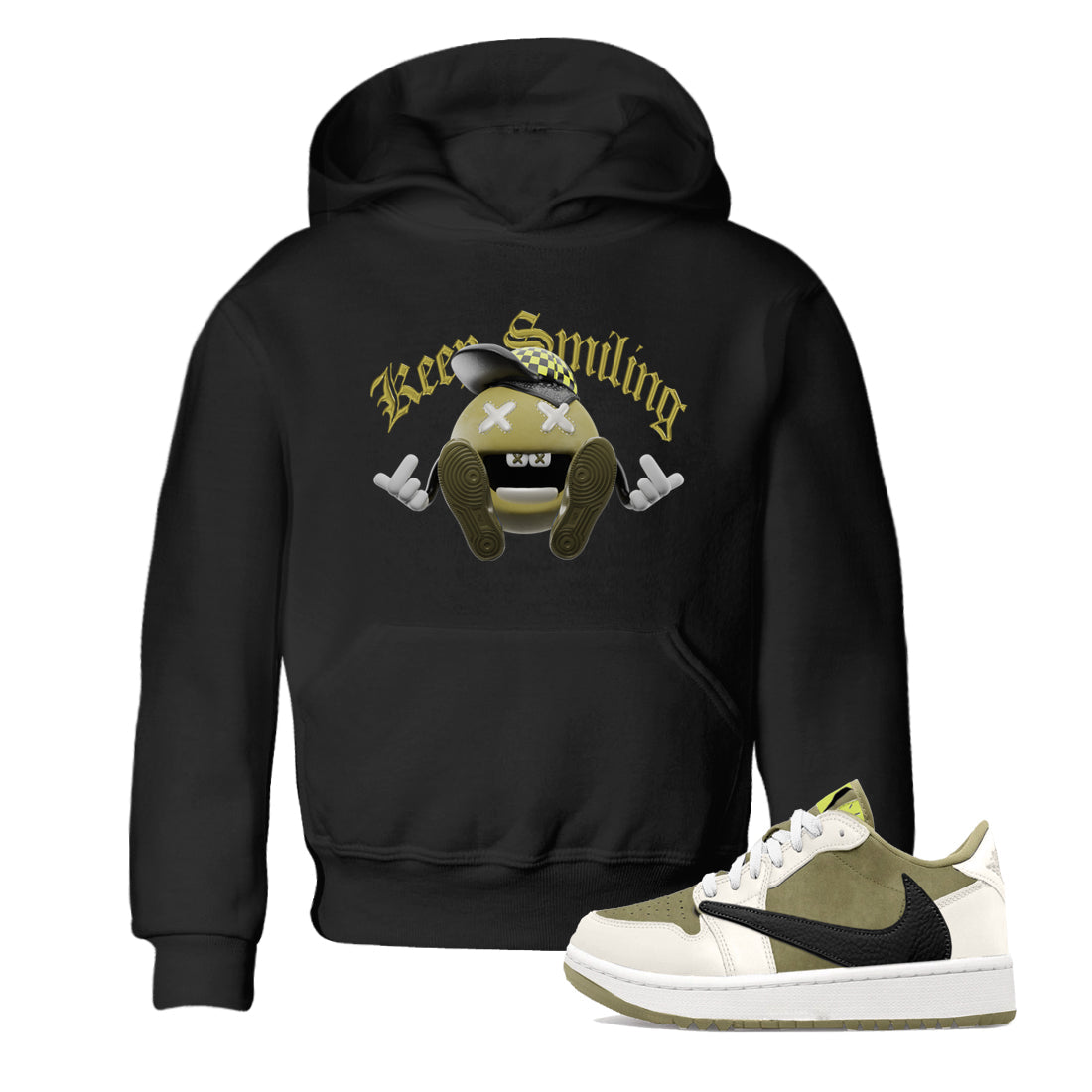 Keep Smiling snkmatch Tee Kids - Air Jordan 1 Travis Scott Golf