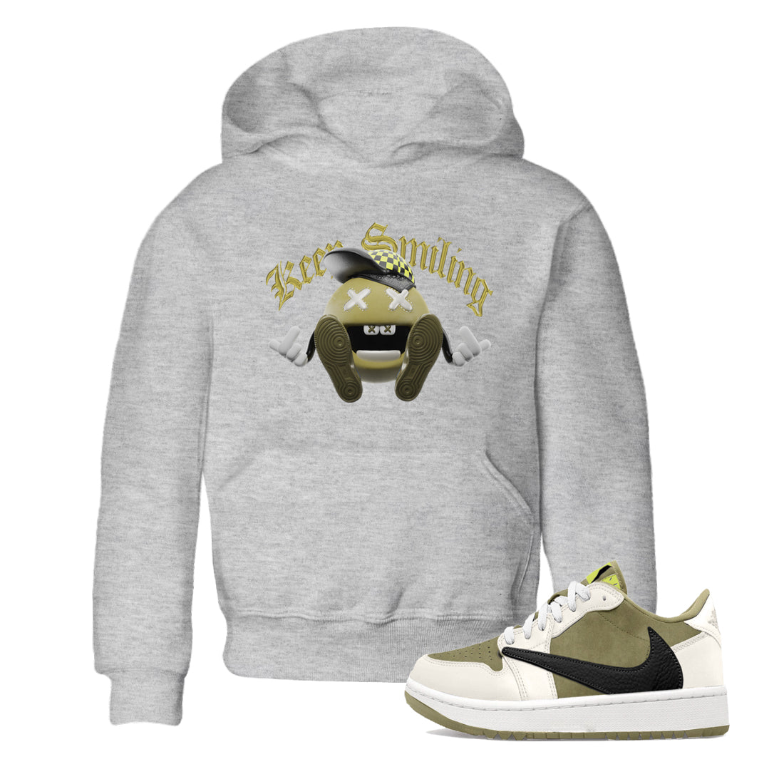 Keep Smiling snkmatch Tee Kids - Air Jordan 1 Travis Scott Golf