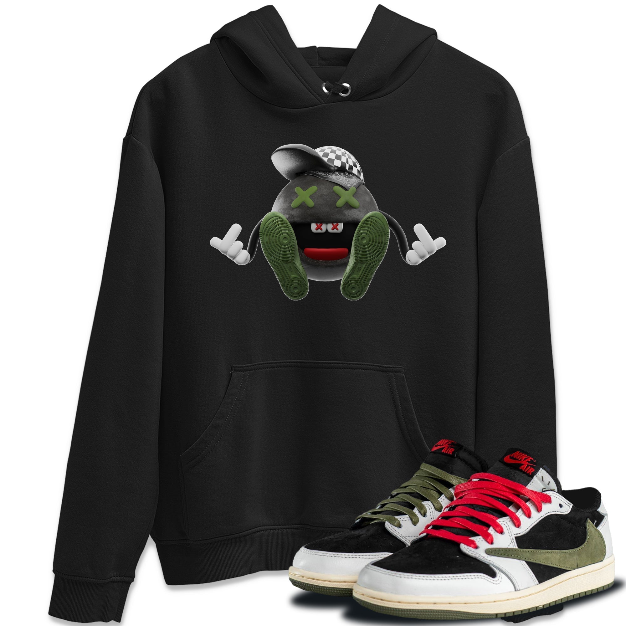 Keep Smiling Unisex Tops - Air Jordan 1 Travis Scott Olive