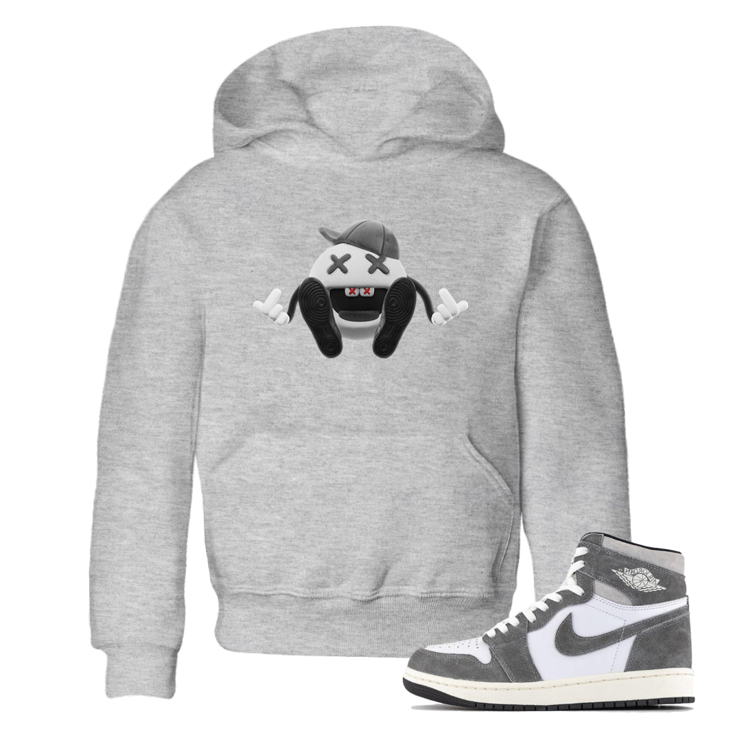 Keep Smiling Kids Tops - Air Jordan 1 Washed Heritage