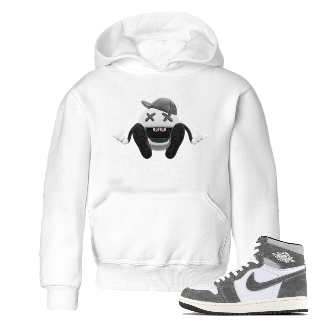 Keep Smiling Kids Tops - Air Jordan 1 Washed Heritage