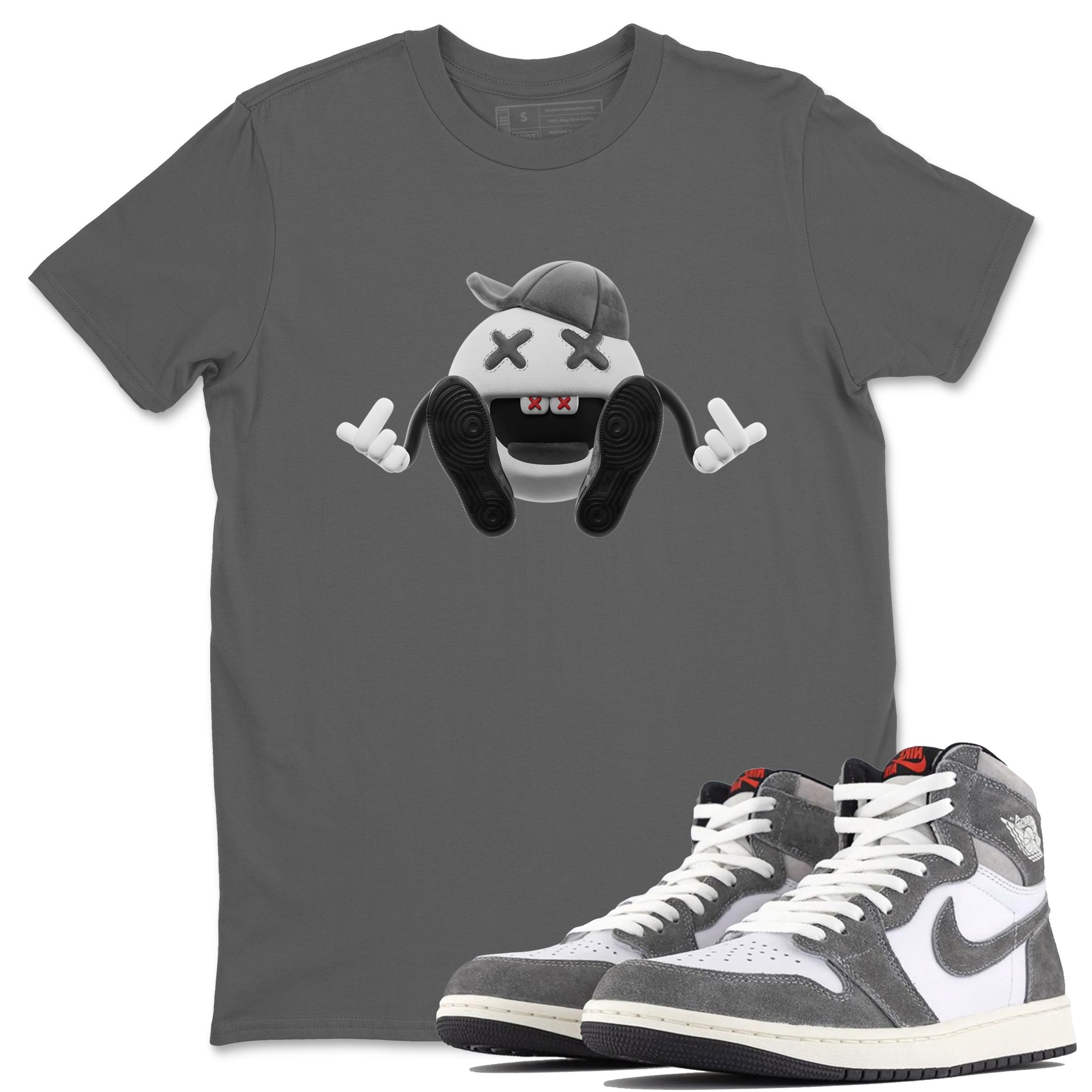 Keep Smiling Unisex Tops - Air Jordan 1 Washed Heritage