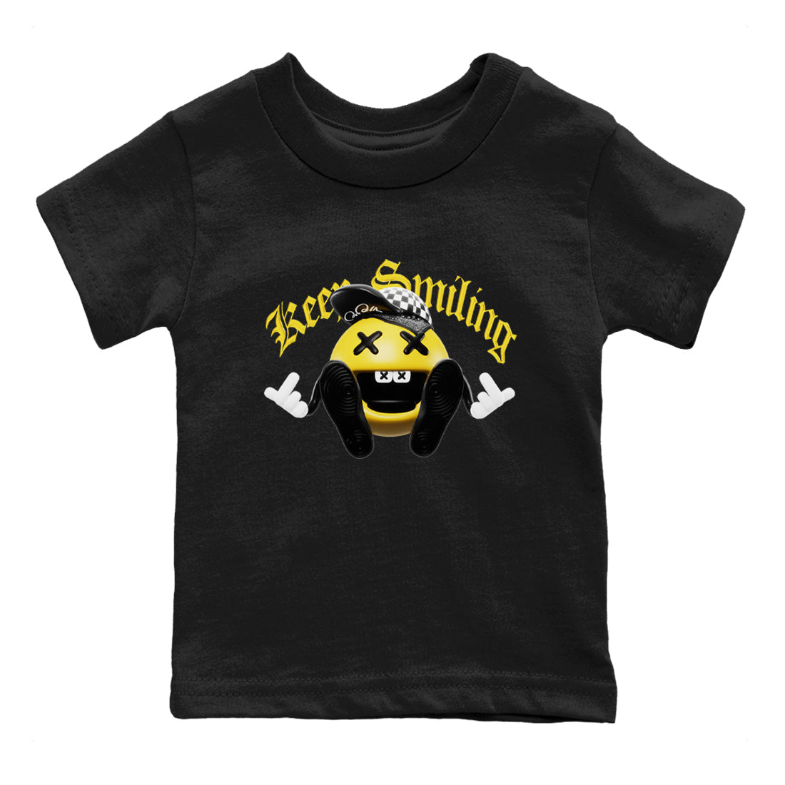 Keep Smiling snkmatch Tees Kids - Air Jordan 1 Yellow Ochre