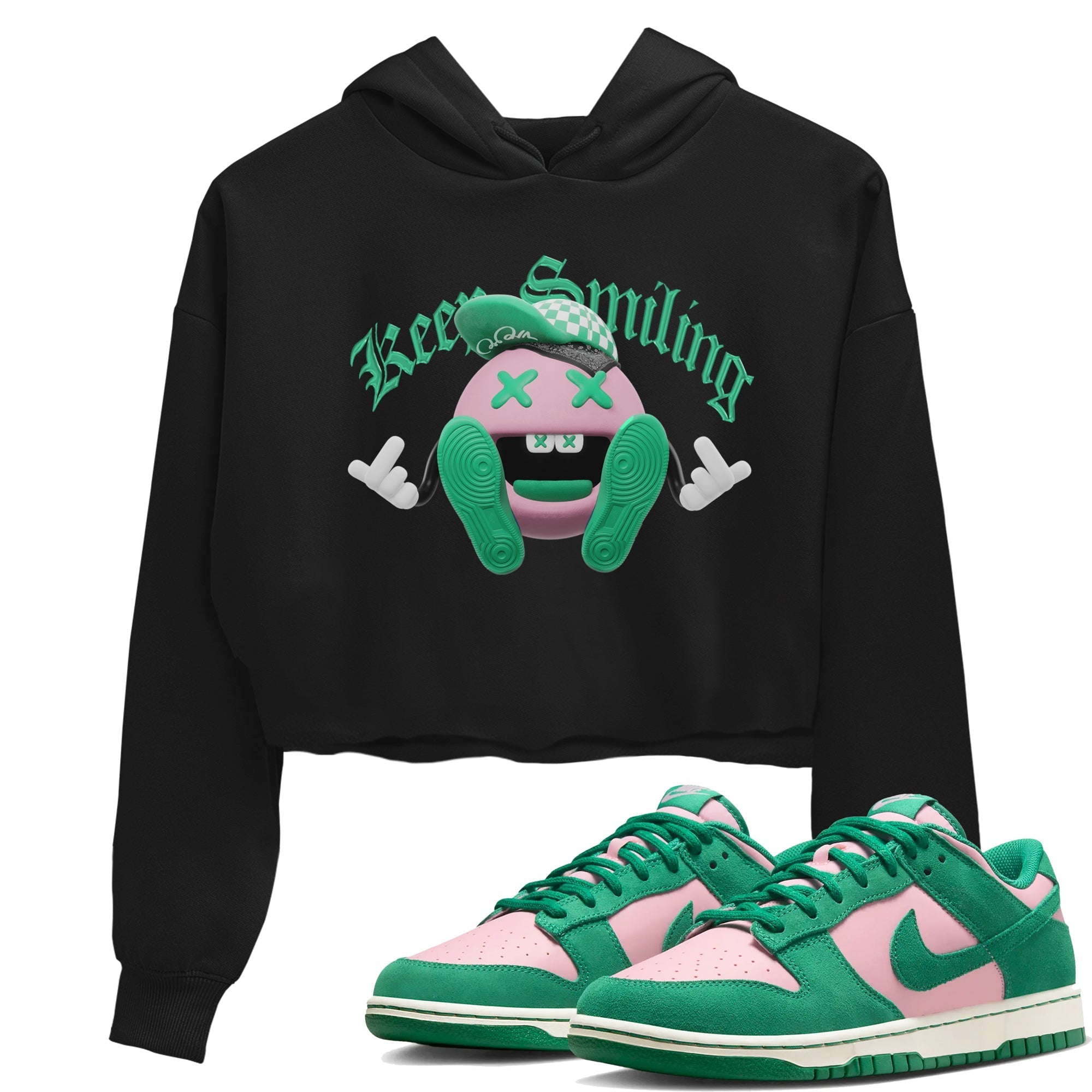 Keep Smiling snkmatch Women's Top - Dunk Medium Soft Pink Malachite