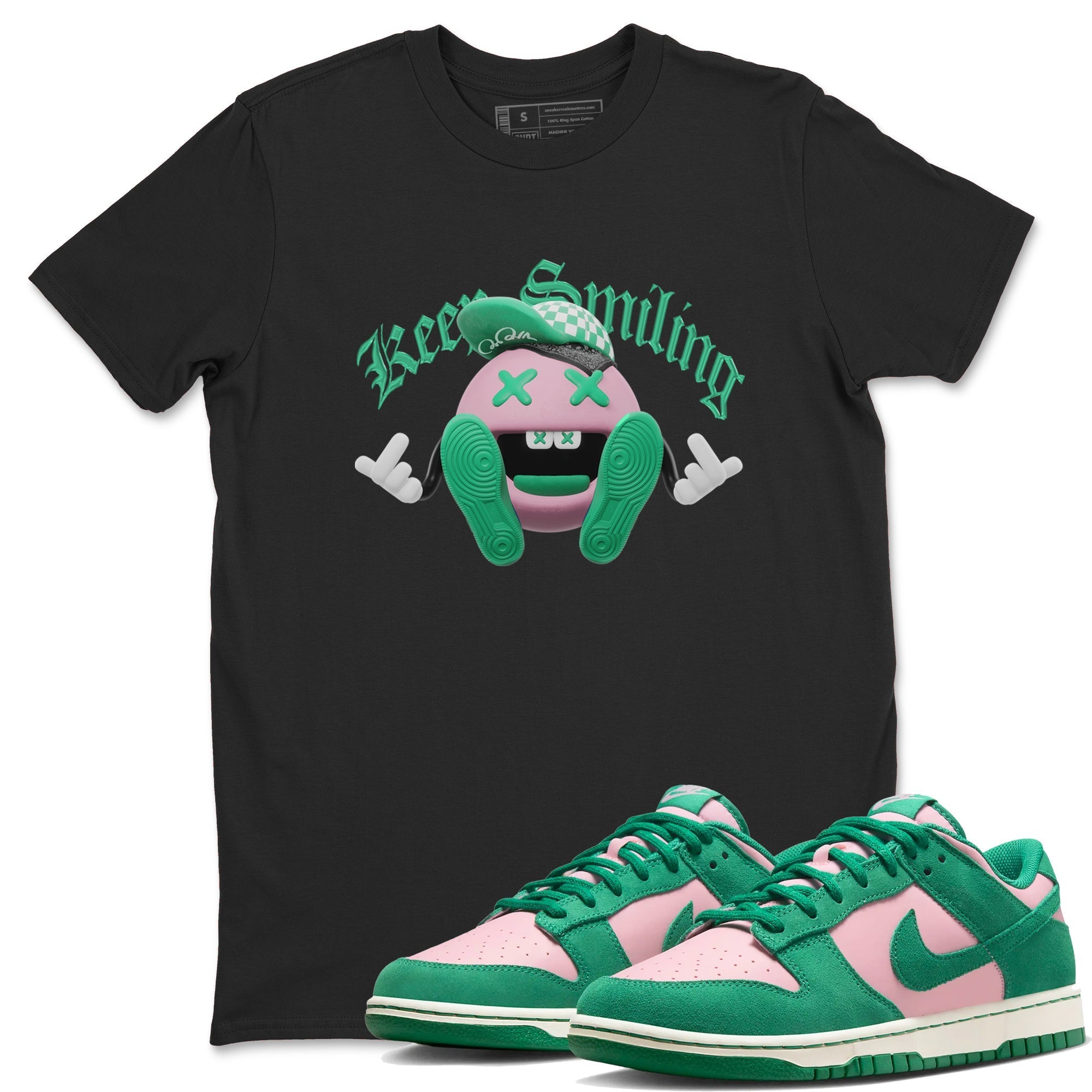 Keep Smiling snkmatch Tees - Dunk Medium Soft Pink Malachite