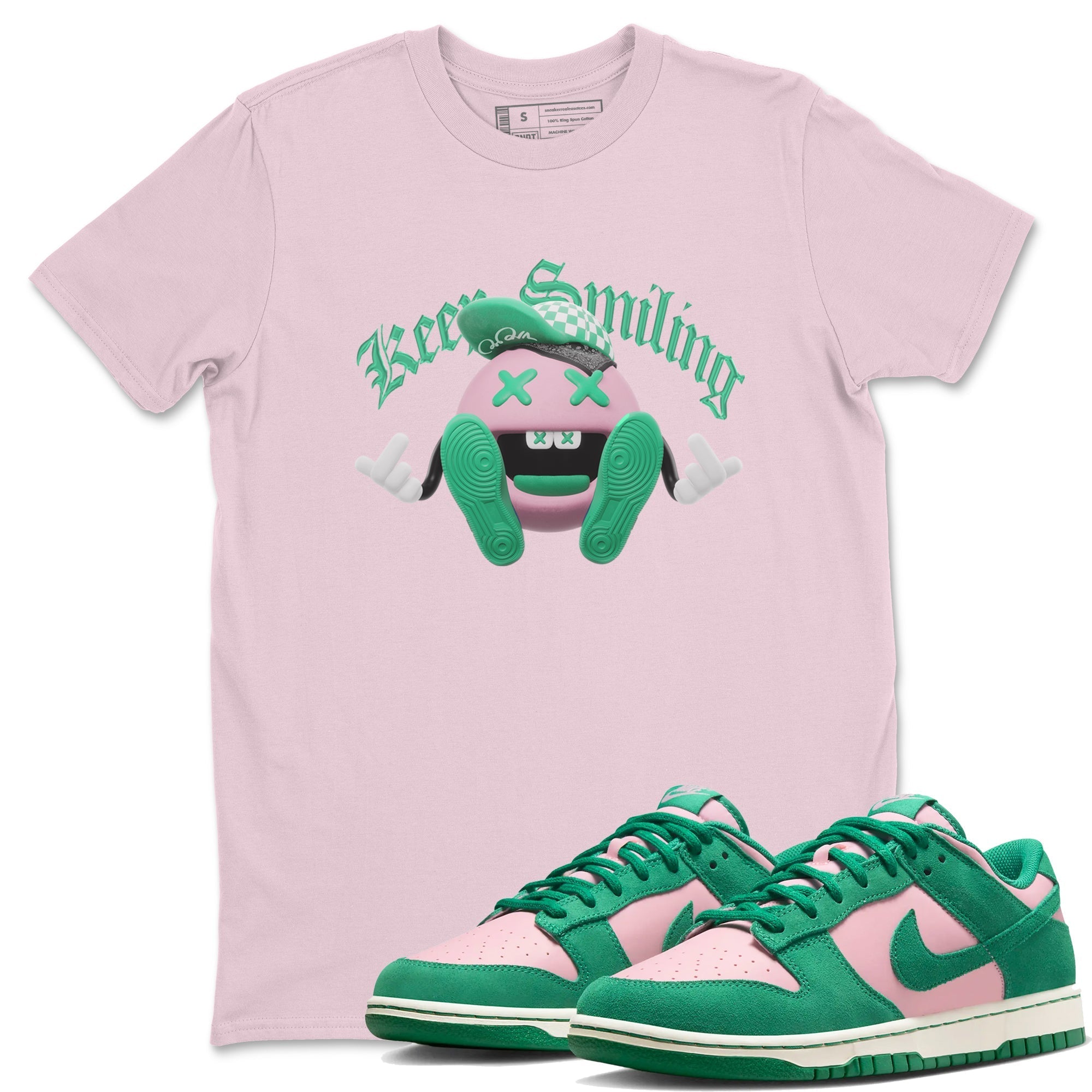 Keep Smiling snkmatch Tees - Dunk Medium Soft Pink Malachite