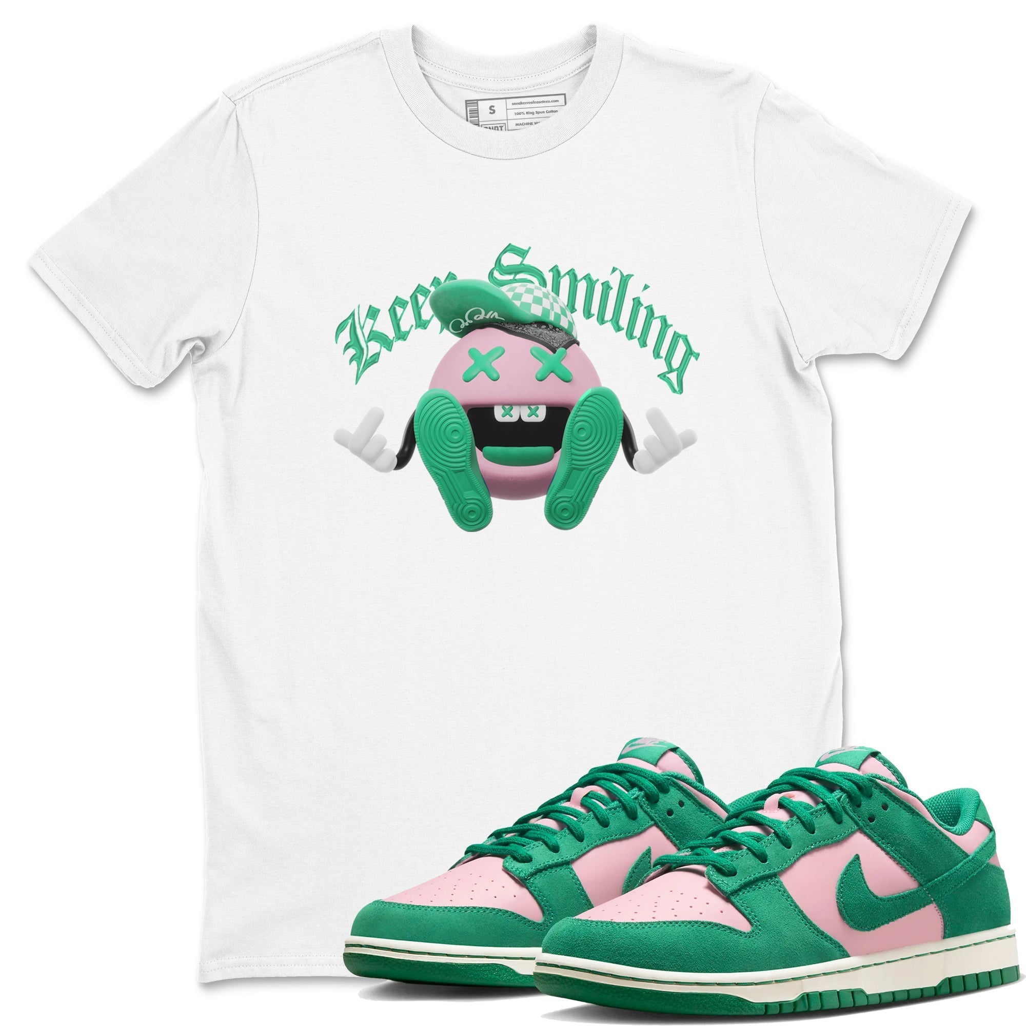 Keep Smiling snkmatch Tees - Dunk Medium Soft Pink Malachite