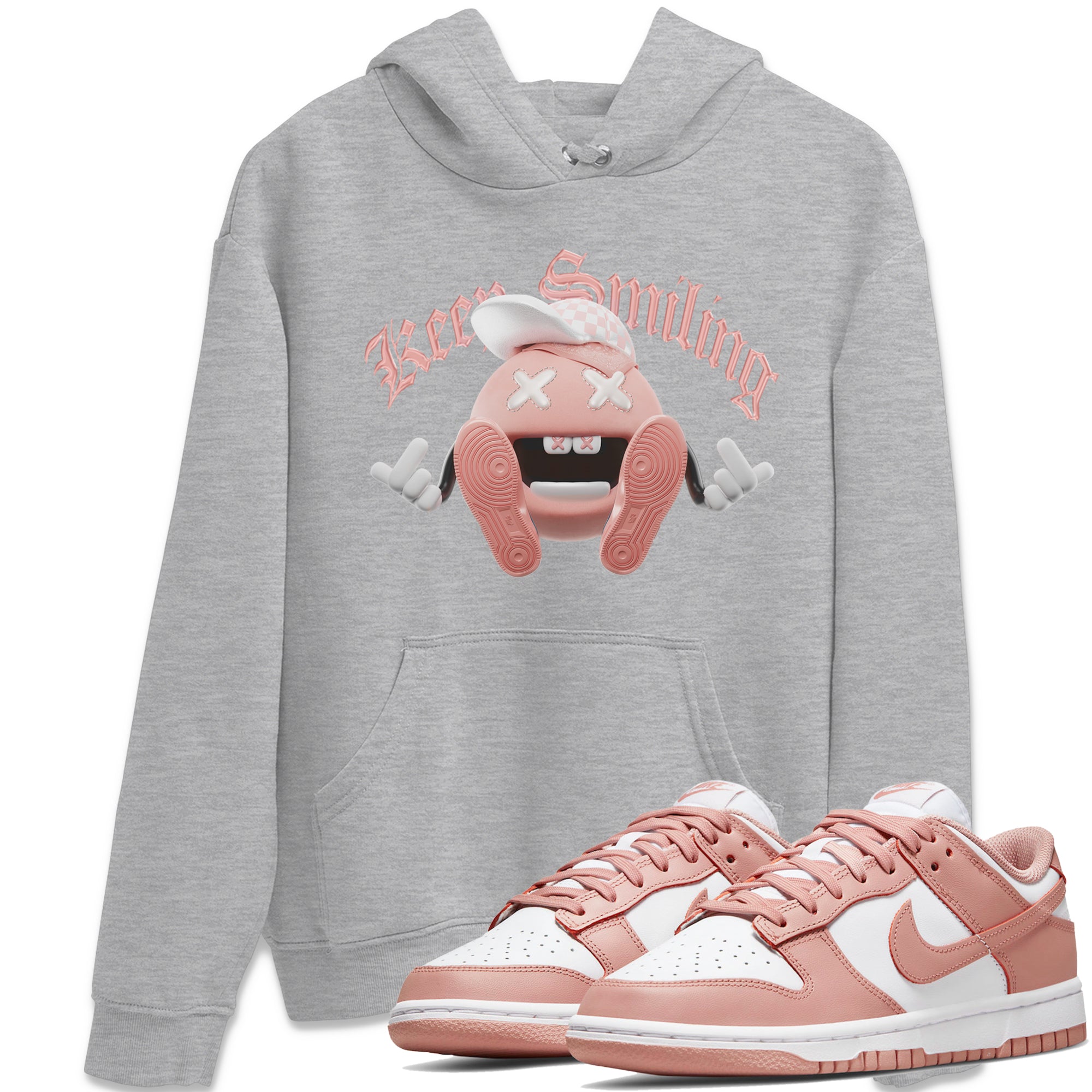 Keep Smiling snkmatch Tee - Dunk Rose Whisper