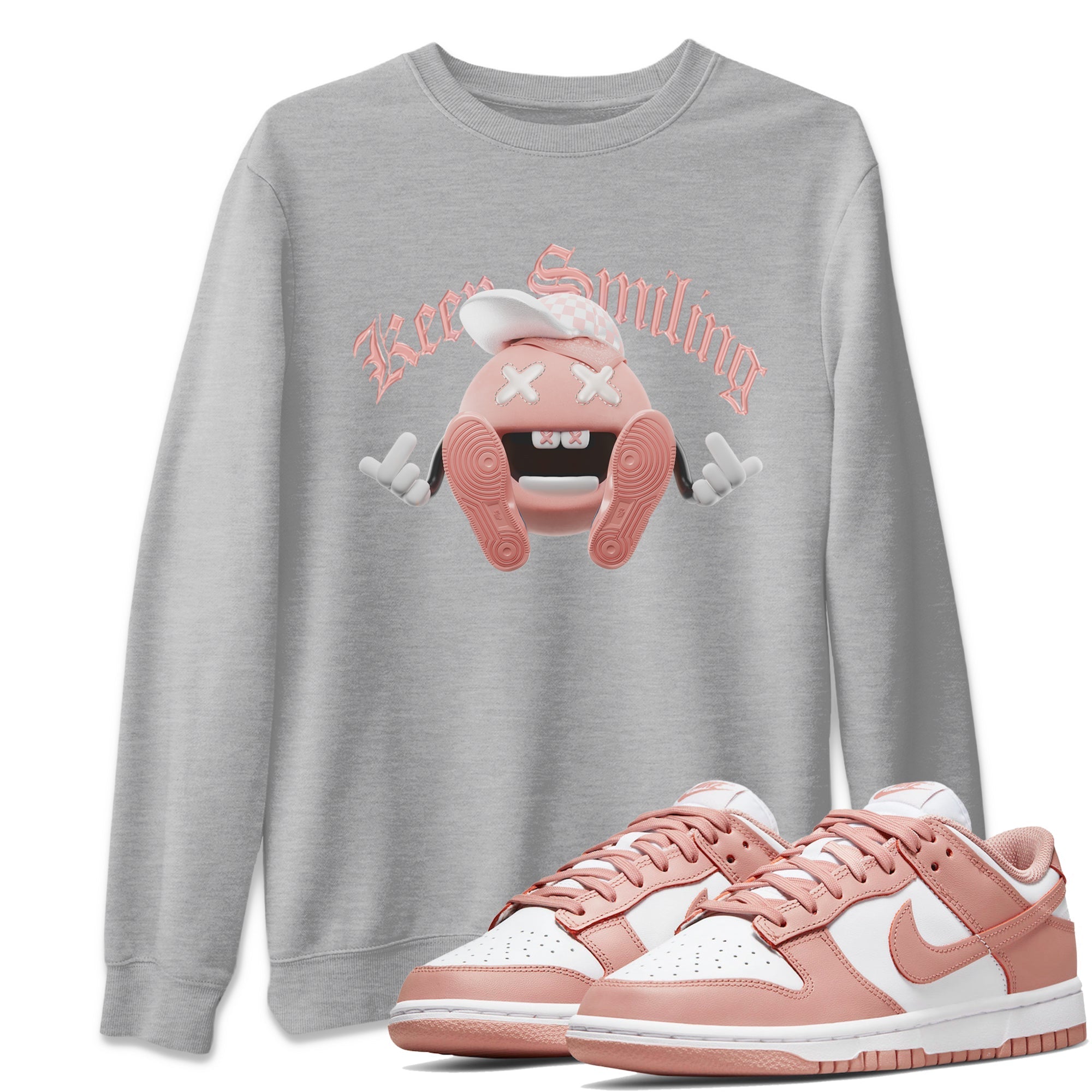 Keep Smiling snkmatch Tee - Dunk Rose Whisper