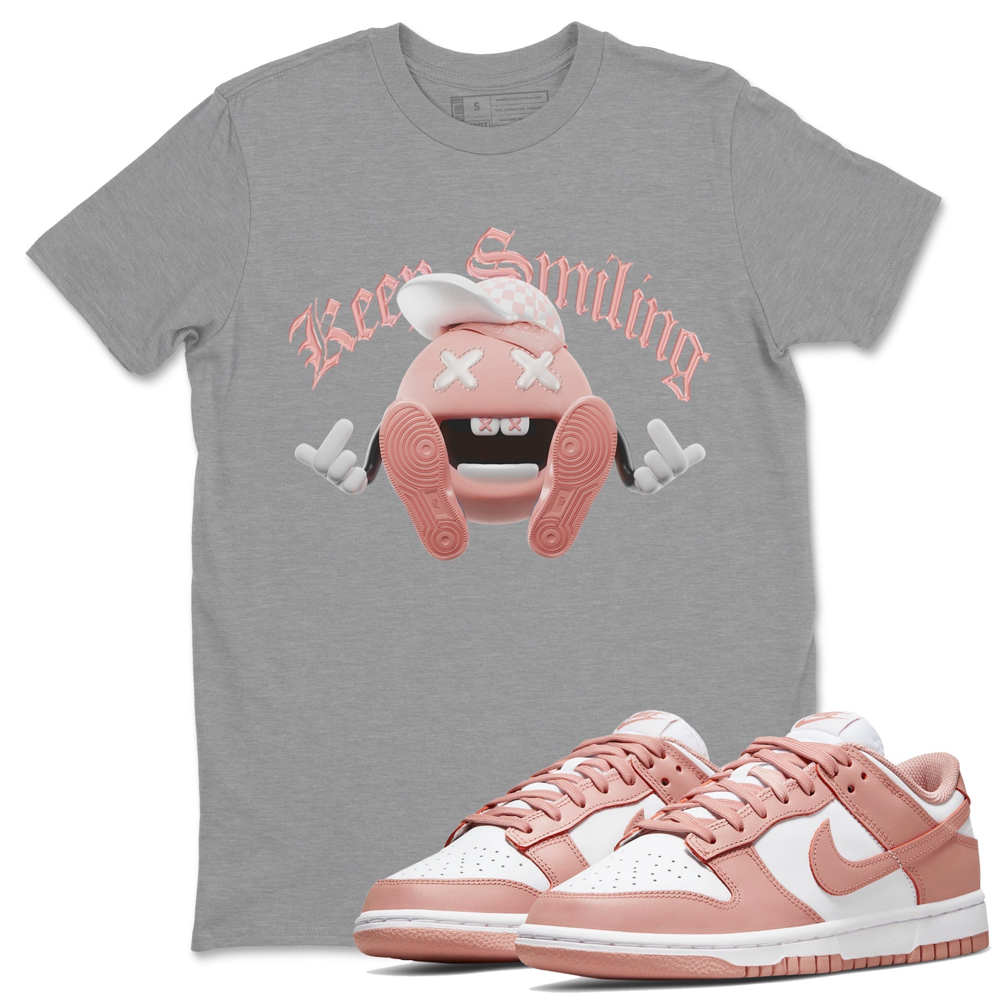 Keep Smiling snkmatch Tee - Dunk Rose Whisper
