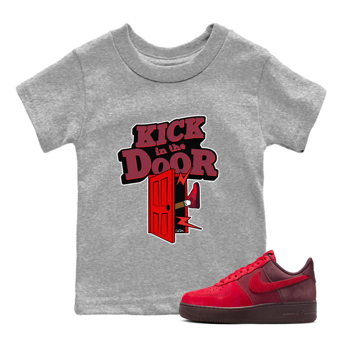 Kick In The Door snkmatch Tees Kids - Air Force 1 Layers Of Love