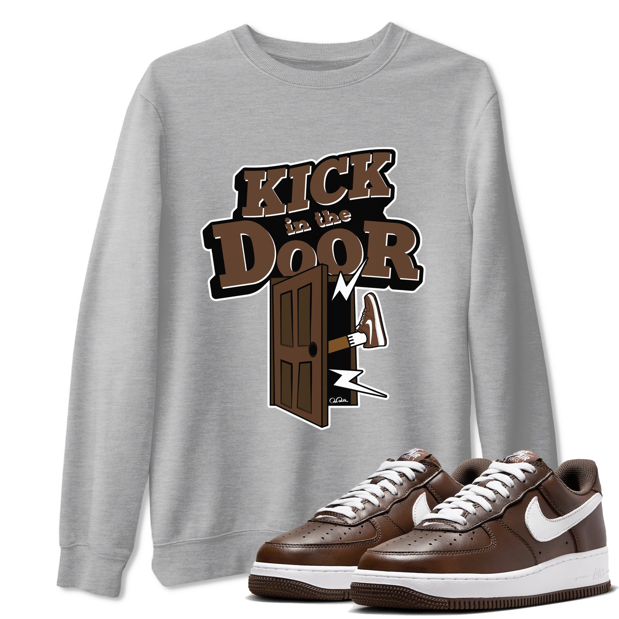 Kick In The Door snkmatch Tee - Air Force 1 Chocolate