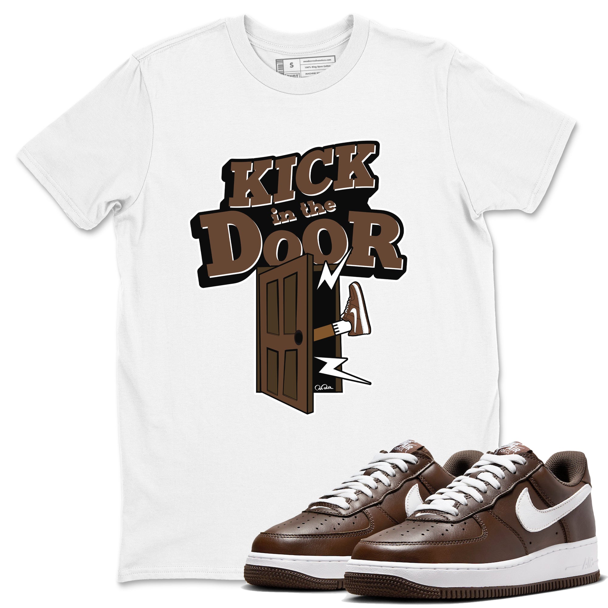 Kick In The Door snkmatch Tee - Air Force 1 Chocolate